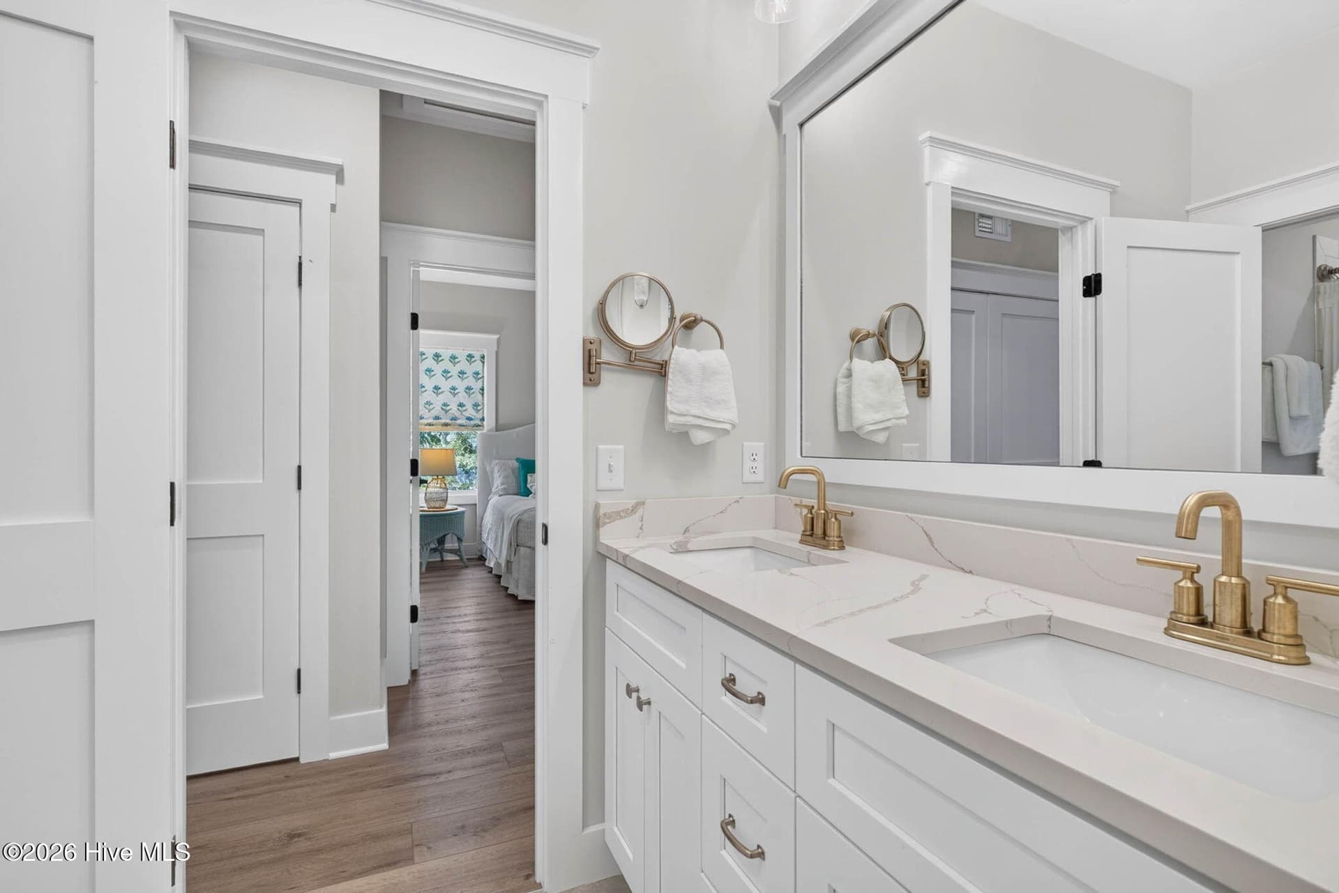 Double custom quartz vanity in second bathroom - 101 SE 14th Street, Oak Island, NC 28465