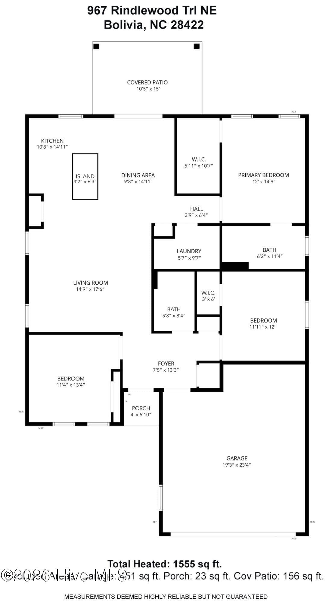 FLOOR PLAN - 967 Rindlewood Trail NE, Bolivia, NC 28422