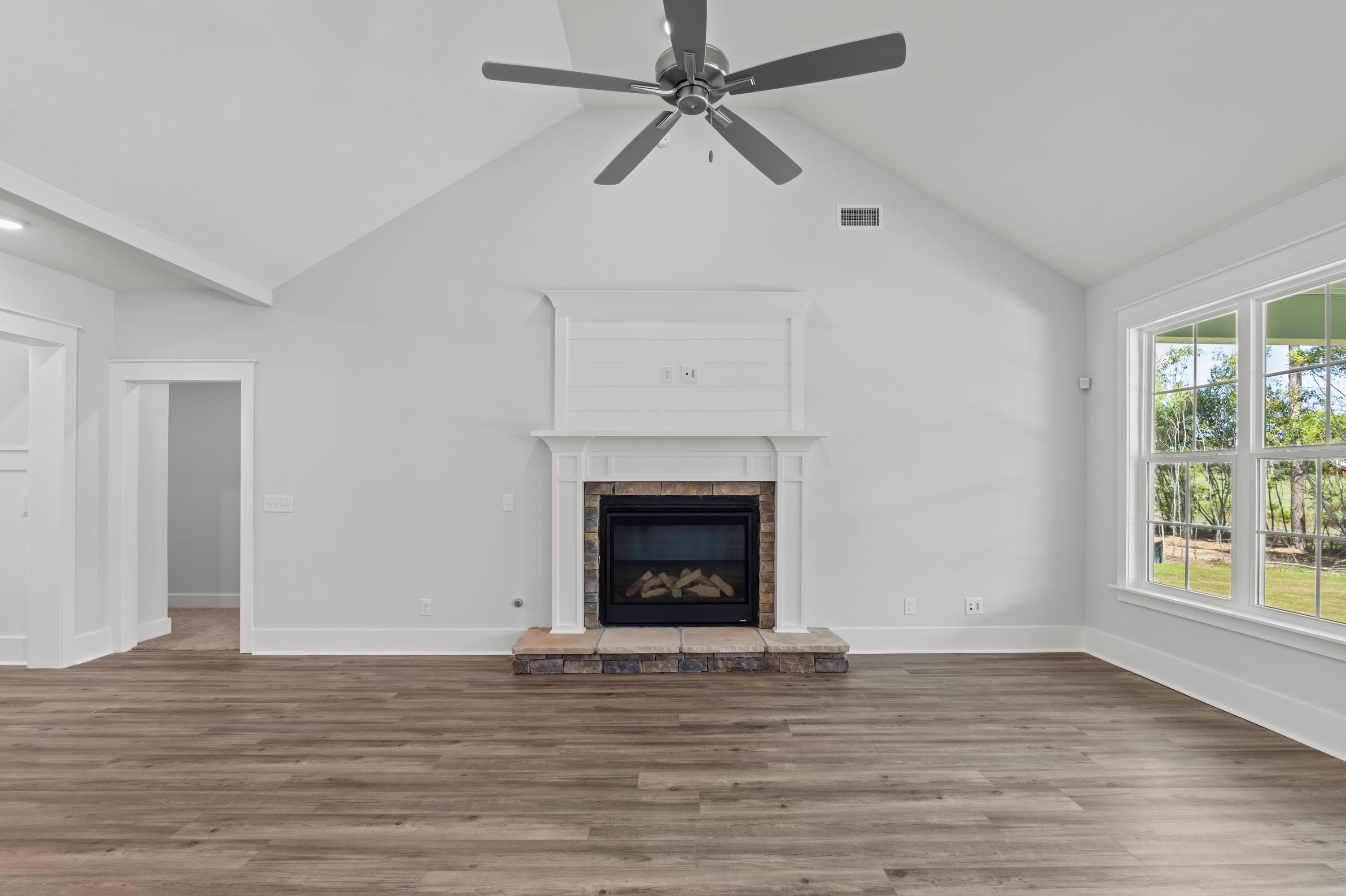 Gas fireplace and high ceiling - 1488 Bellingham Drive, Beech Island, SC 29842