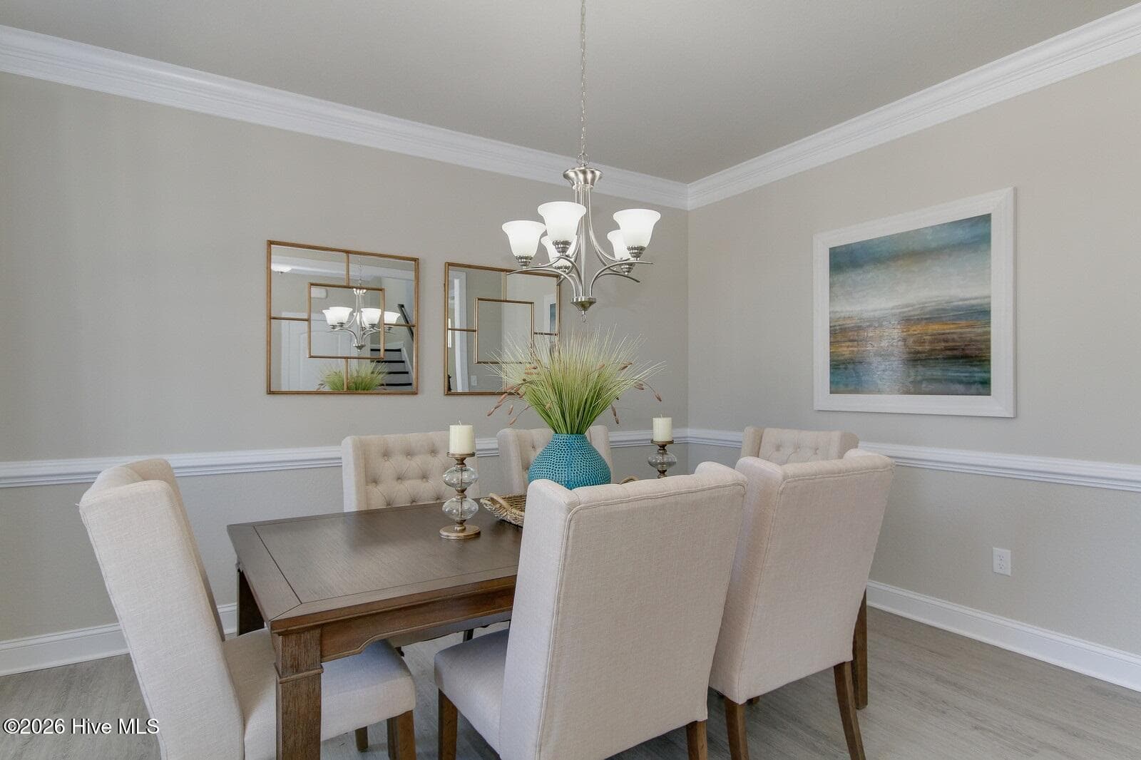 Sample photo formal Dining room; comes with all crwon molding and chair rail - 122 Arbormoor Lane, Moyock, NC 27958