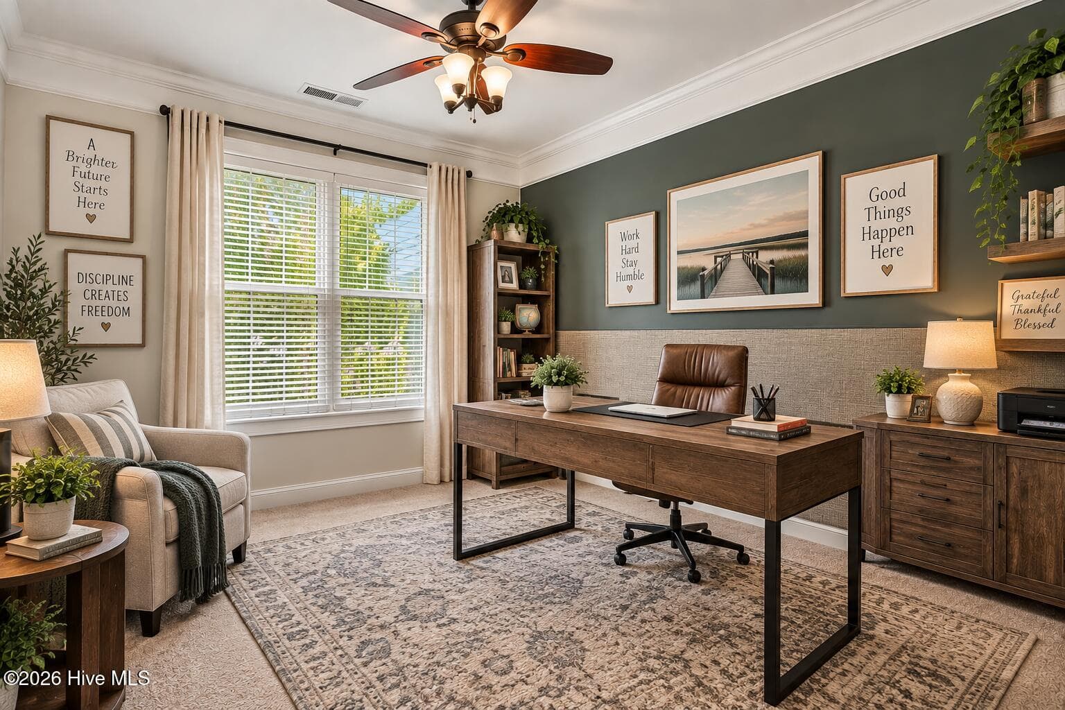 use the downstairs front bedroom as an office - 125 Mom Lane, New Bern, NC 28562