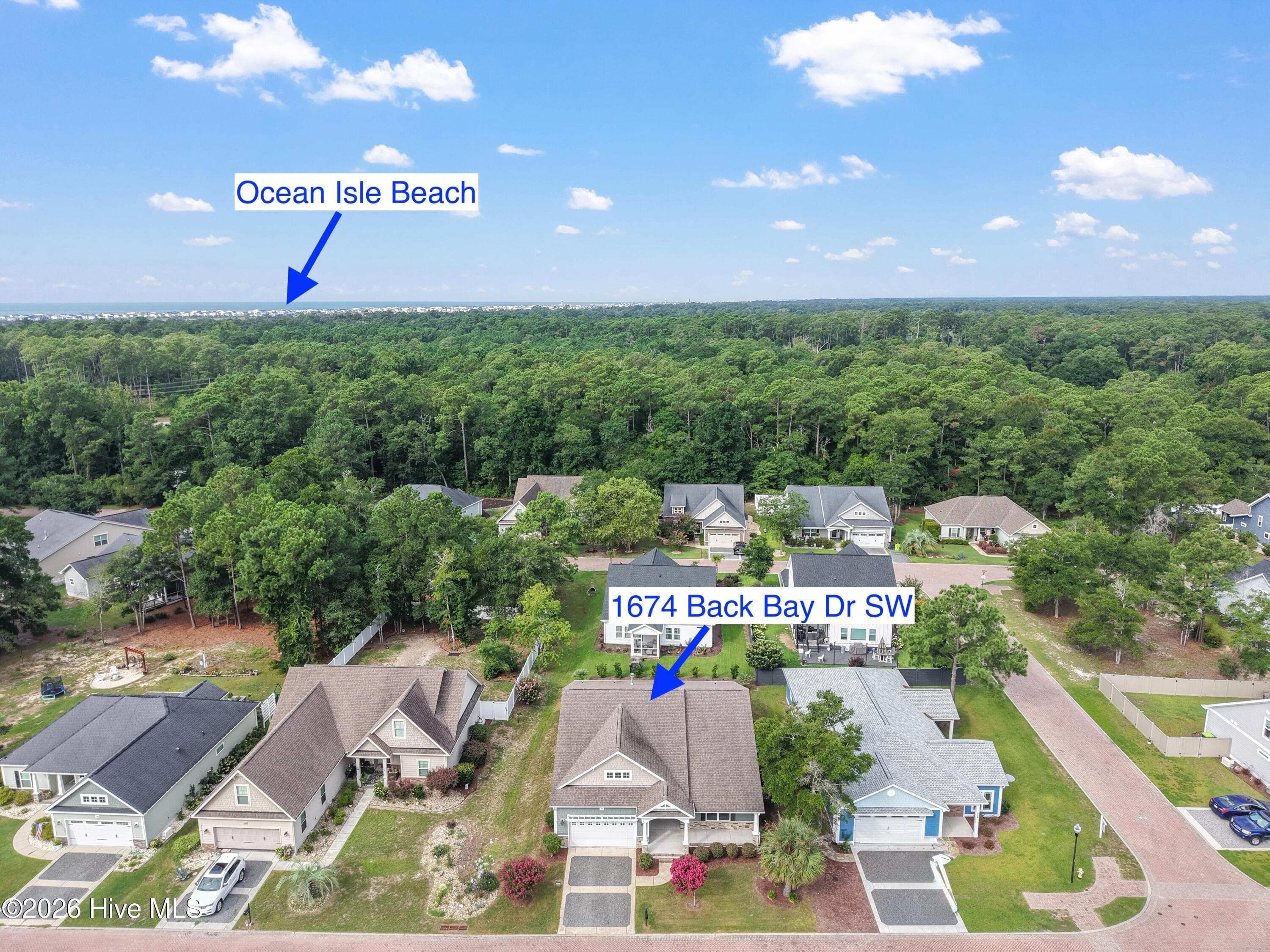 Notice the proximity to Ocean Isle Beach. - 1674 Back Bay Drive SW, Shallotte, NC 28470