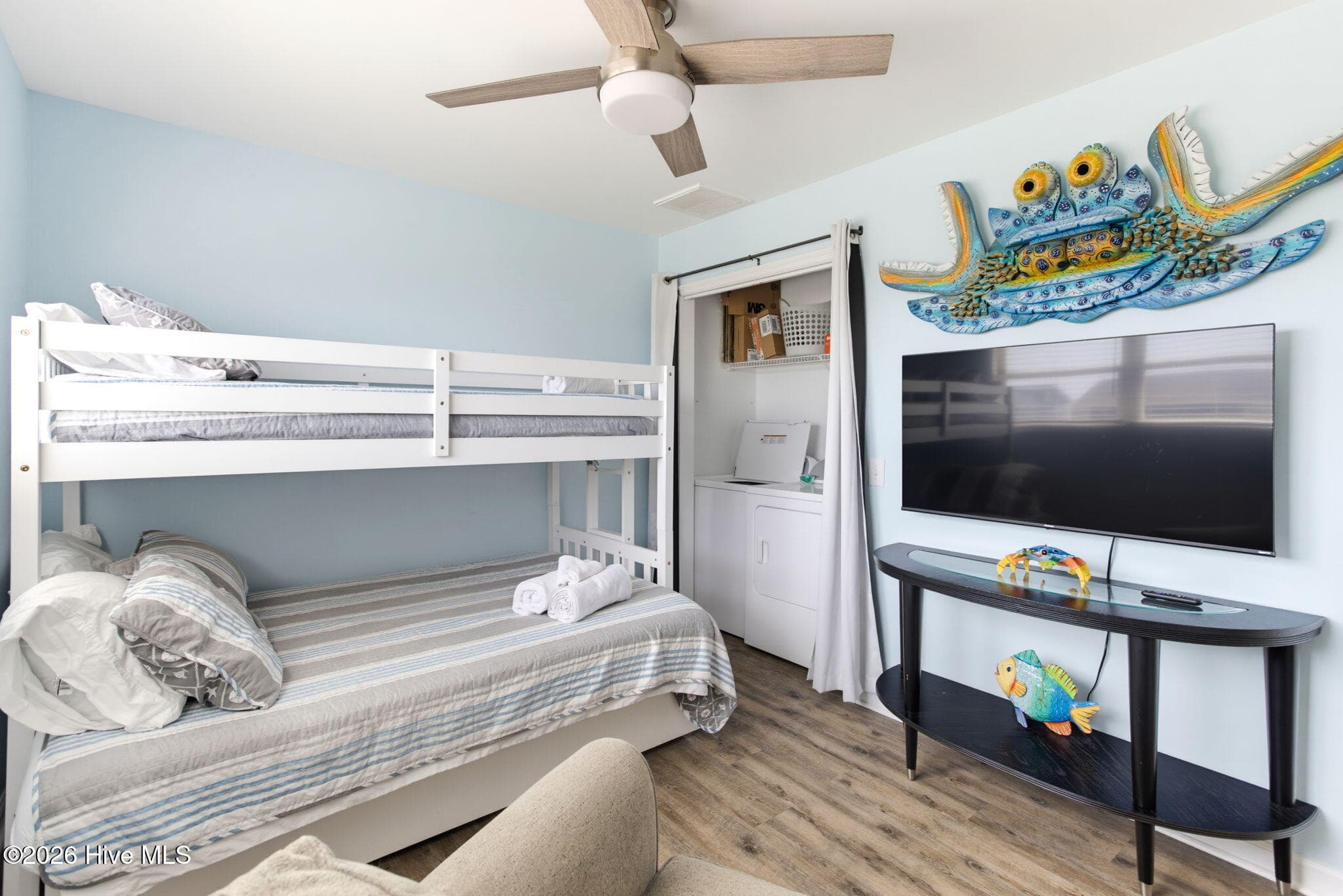 Bunk room with 2nd laundry - 2330 W Beach Drive, Oak Island, NC 28465