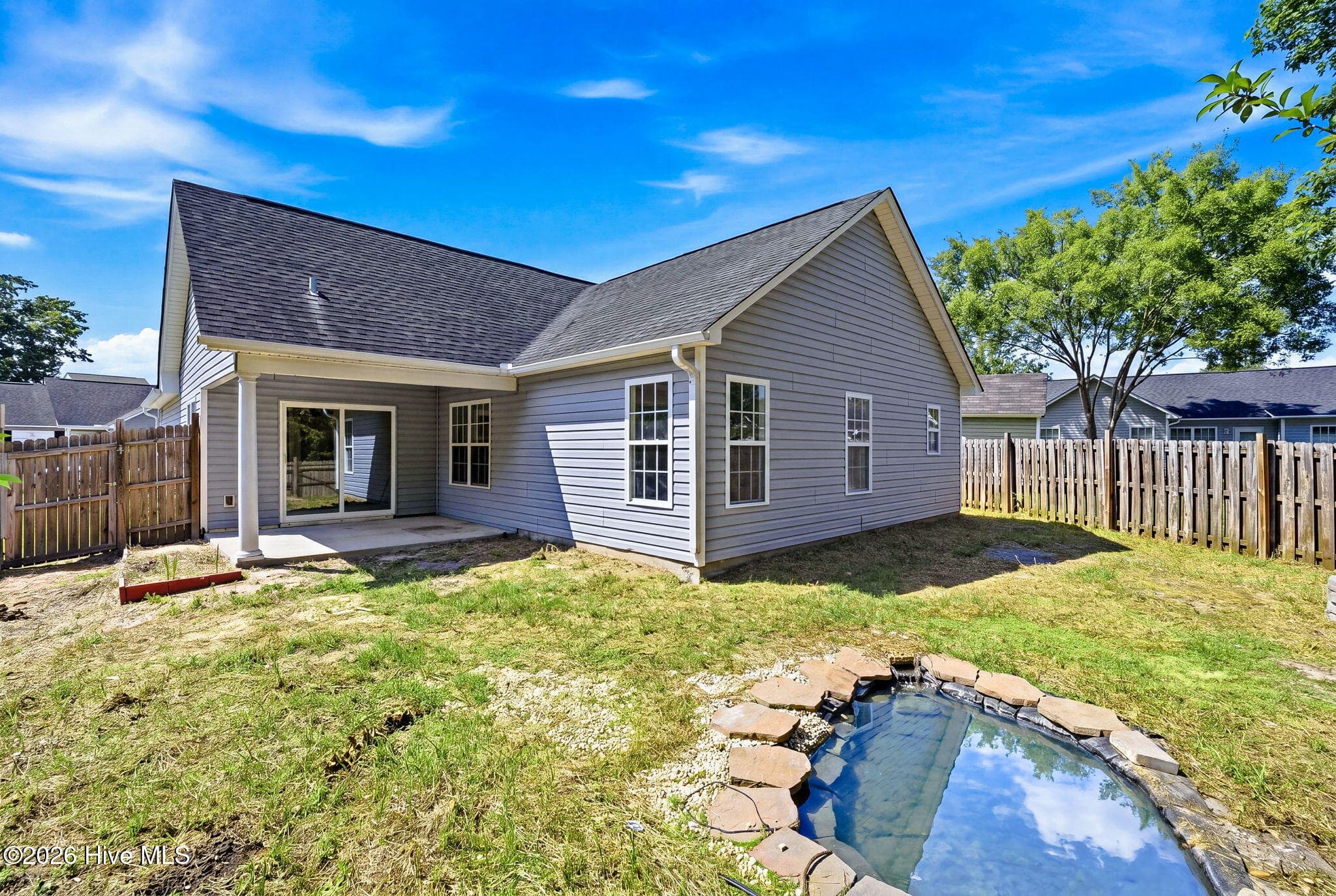 Backyard Koi Pond - 215 Gardenview Court NE, Leland, NC 28451