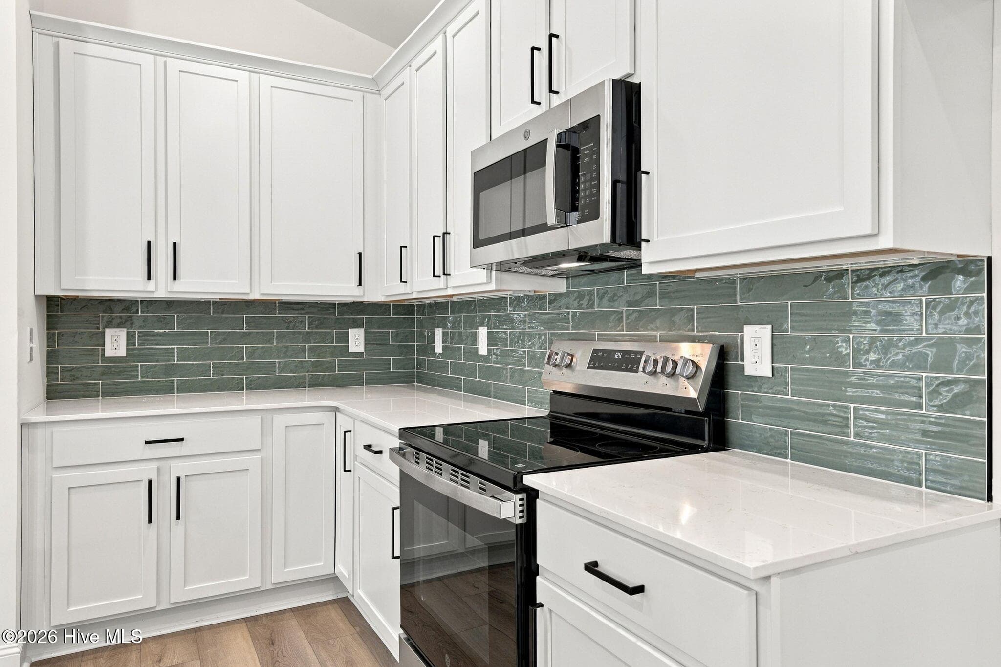 Glass-TIled Backsplash; 42" Soft Close Cabinetry, Wired Counter Lights - 1224 Petite Terre Court, New Bern, NC 28560