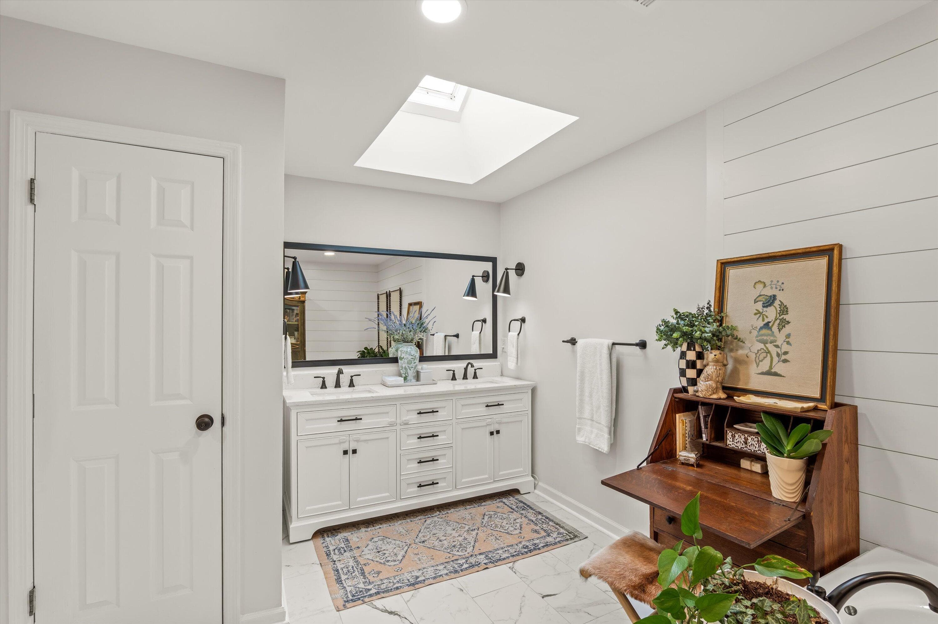 Double vanity in Primary bathroom with water closet - 140 Lewiston Road, Grovetown, GA 30813