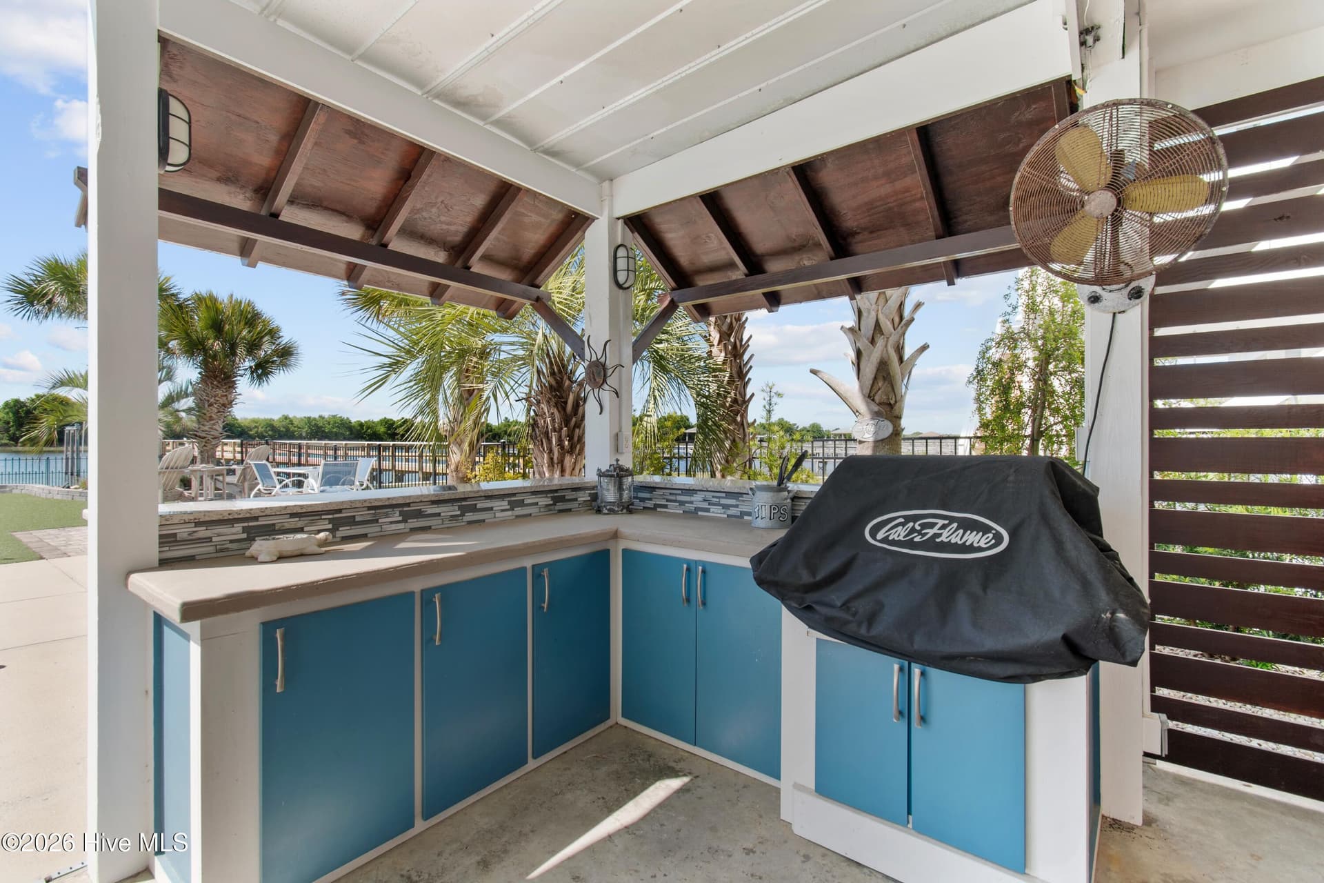 Outdoor grilling station with new granite countertops. - 2024 Camelot Drive SW, Ocean Isle Beach, NC 28469