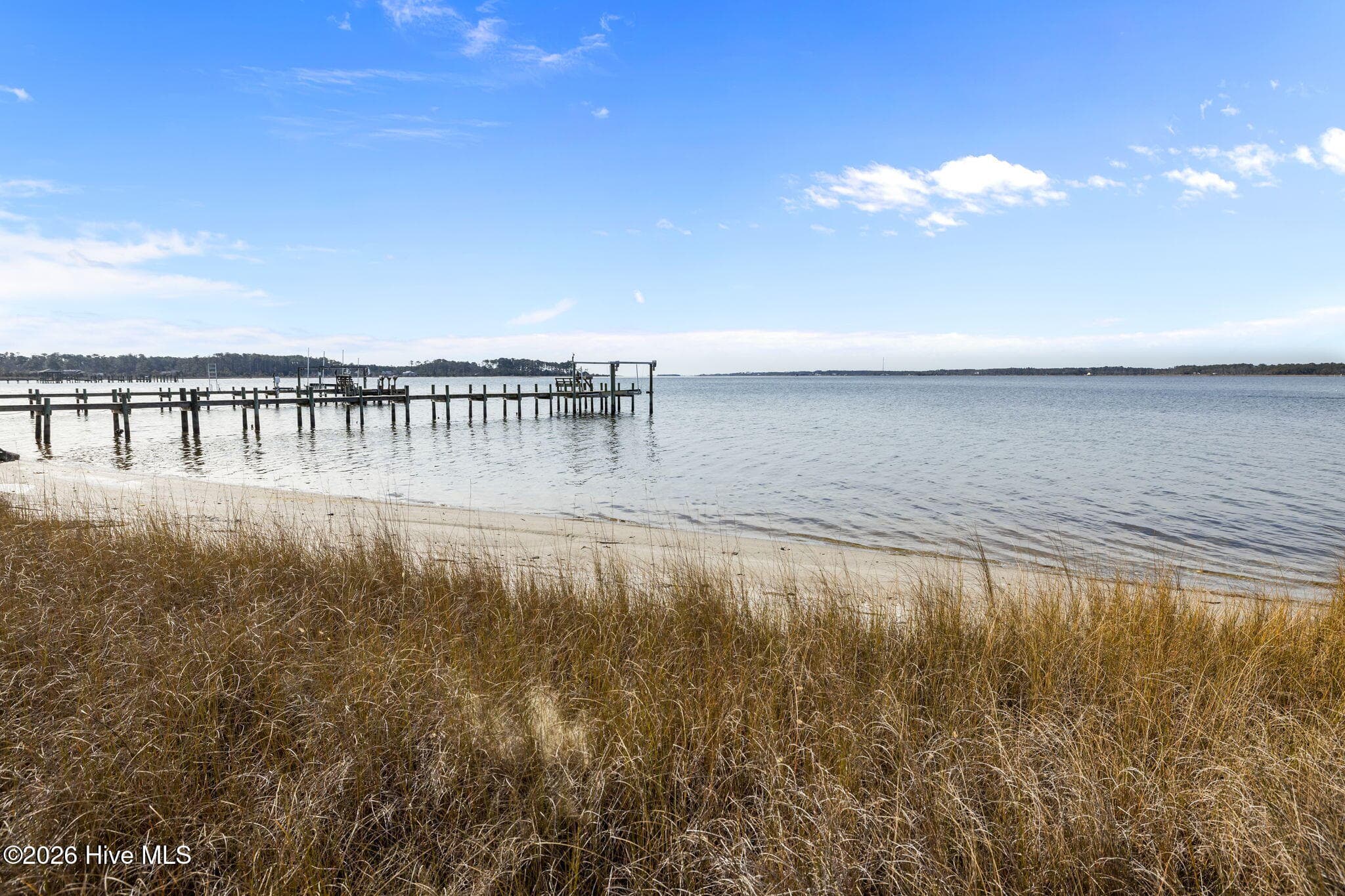 View of Nelson Bay from neighboring lot across the street. - 139 Bayshore Street, Sea Level, NC 28577