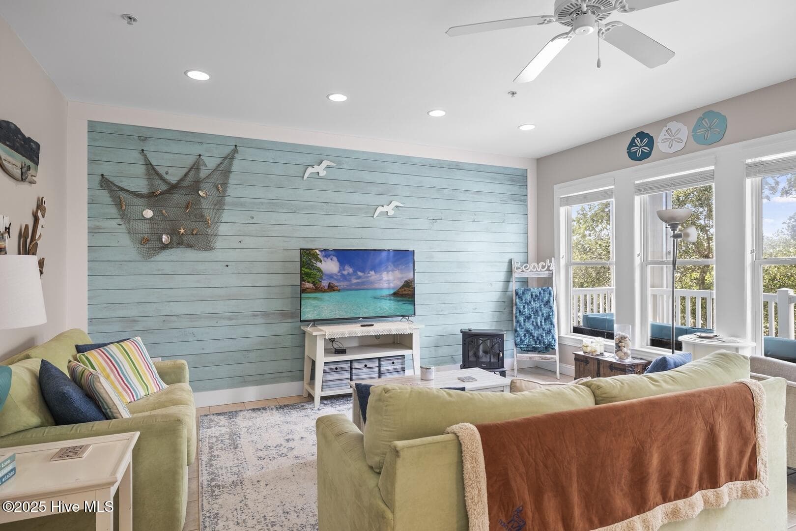Check out the custom accent wall! - 1700 Salter Path Road 202-R, Indian Beach, NC 28512