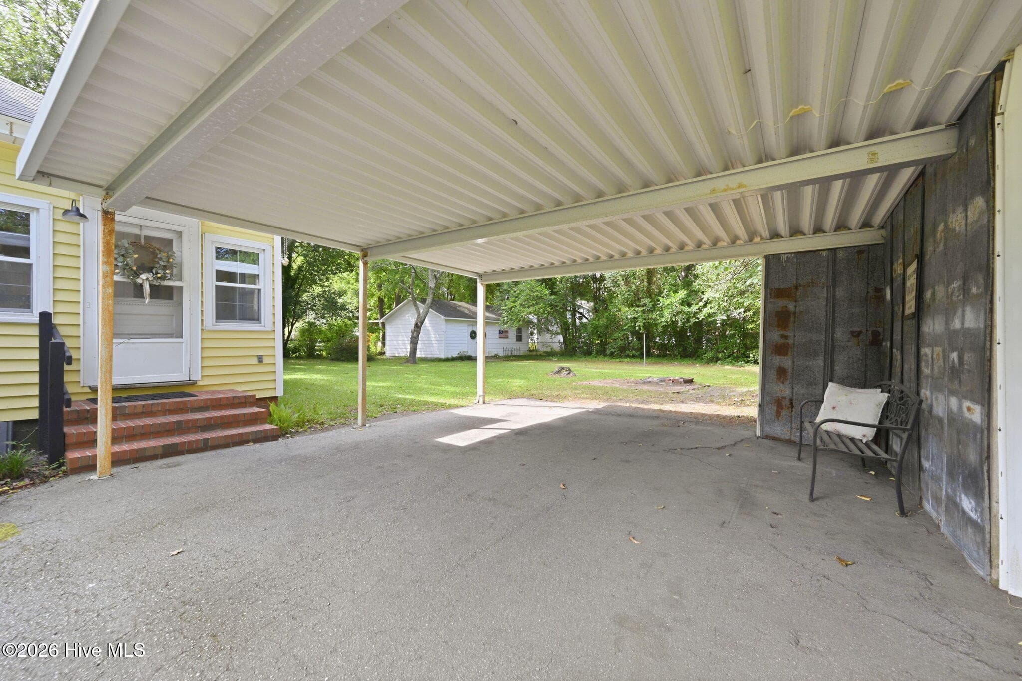 Carport off the sunroom - 105 E Hargett Street, Richlands, NC 28574
