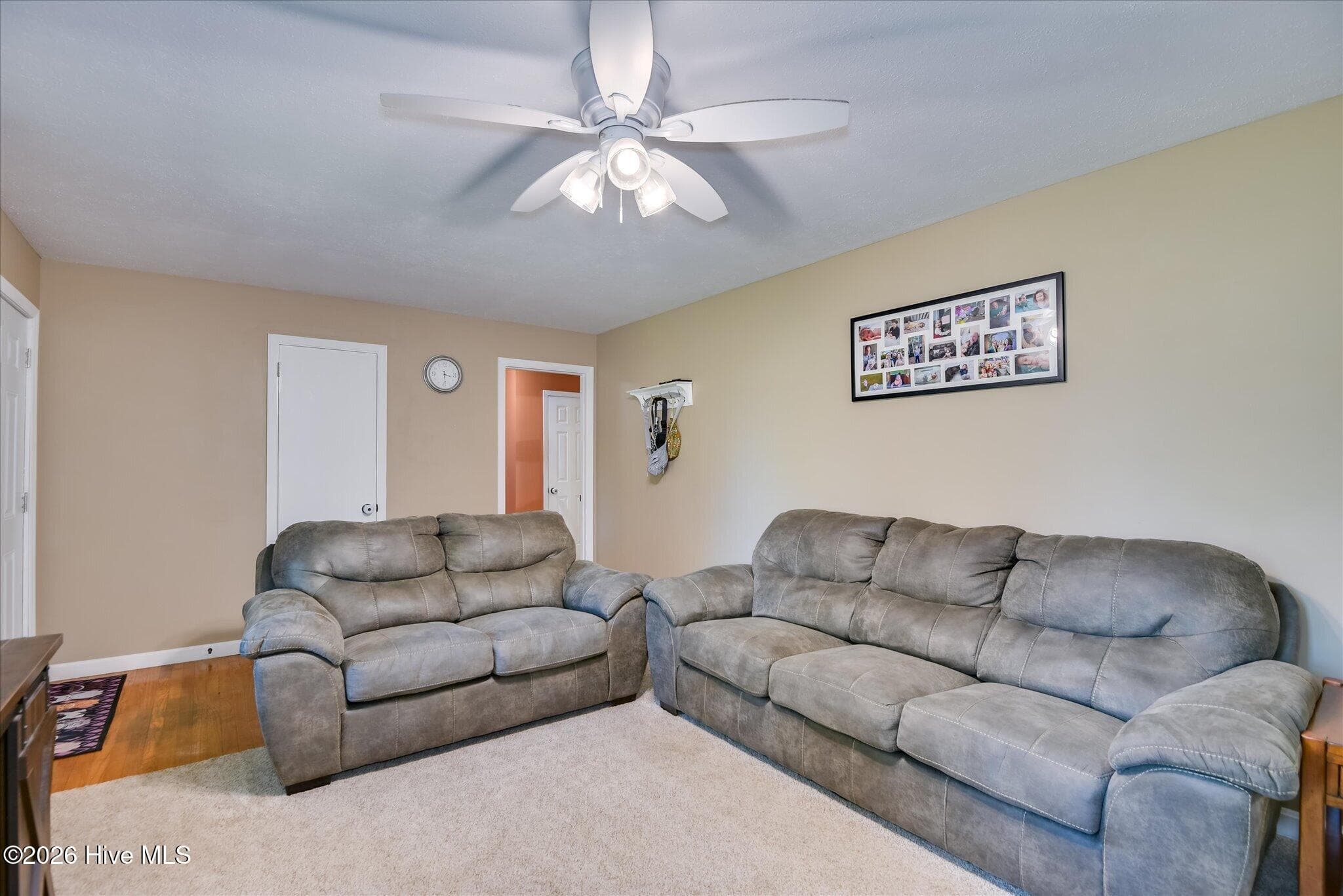 Area rug in photo can be removed to reveal original hardwood floors throughout the home! - 1445 Pine Log Road, Aiken, SC 29803