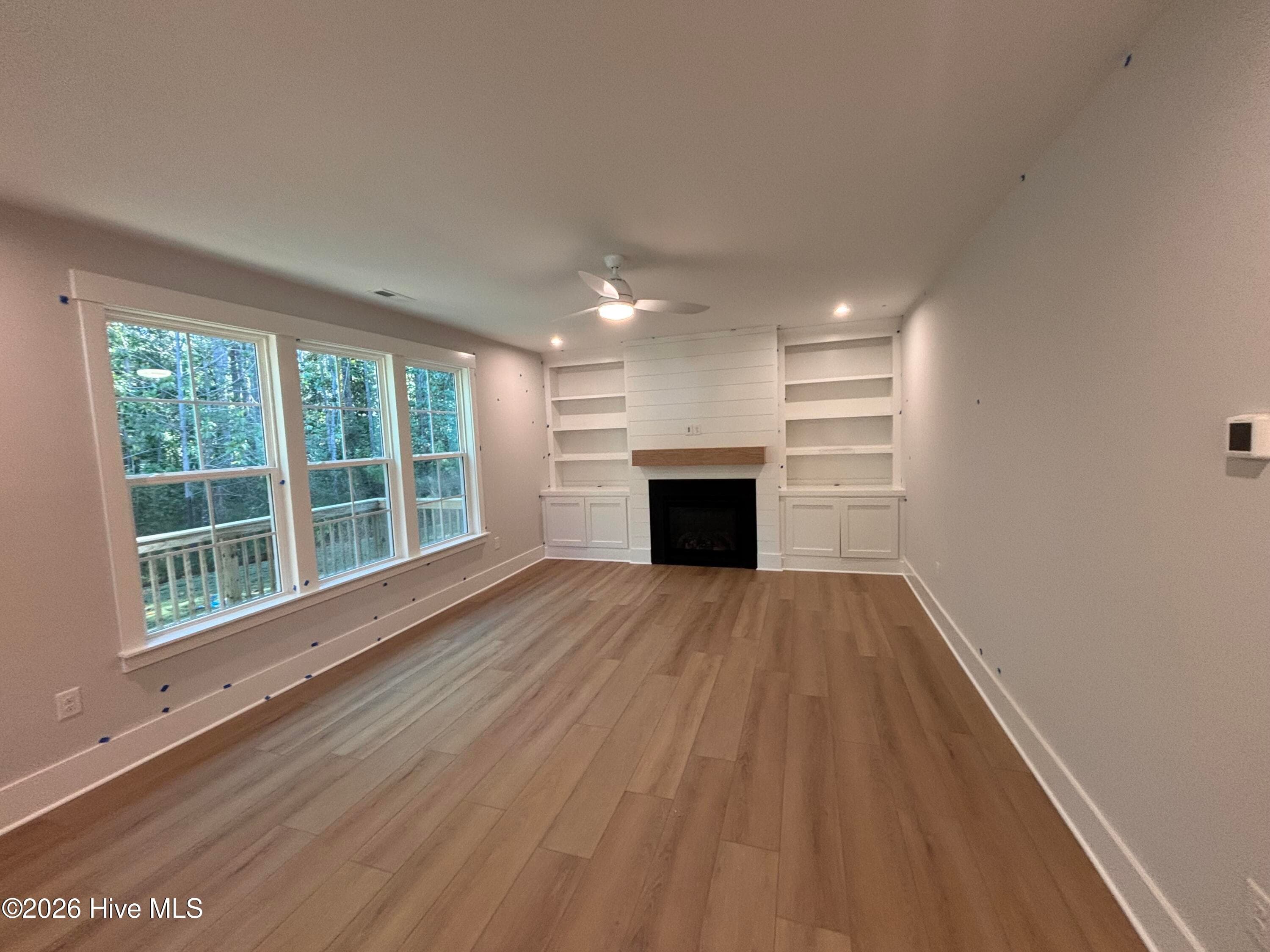 Gas Fireplace with Built Ins - 370 Glade Drive, Aberdeen, NC 28315