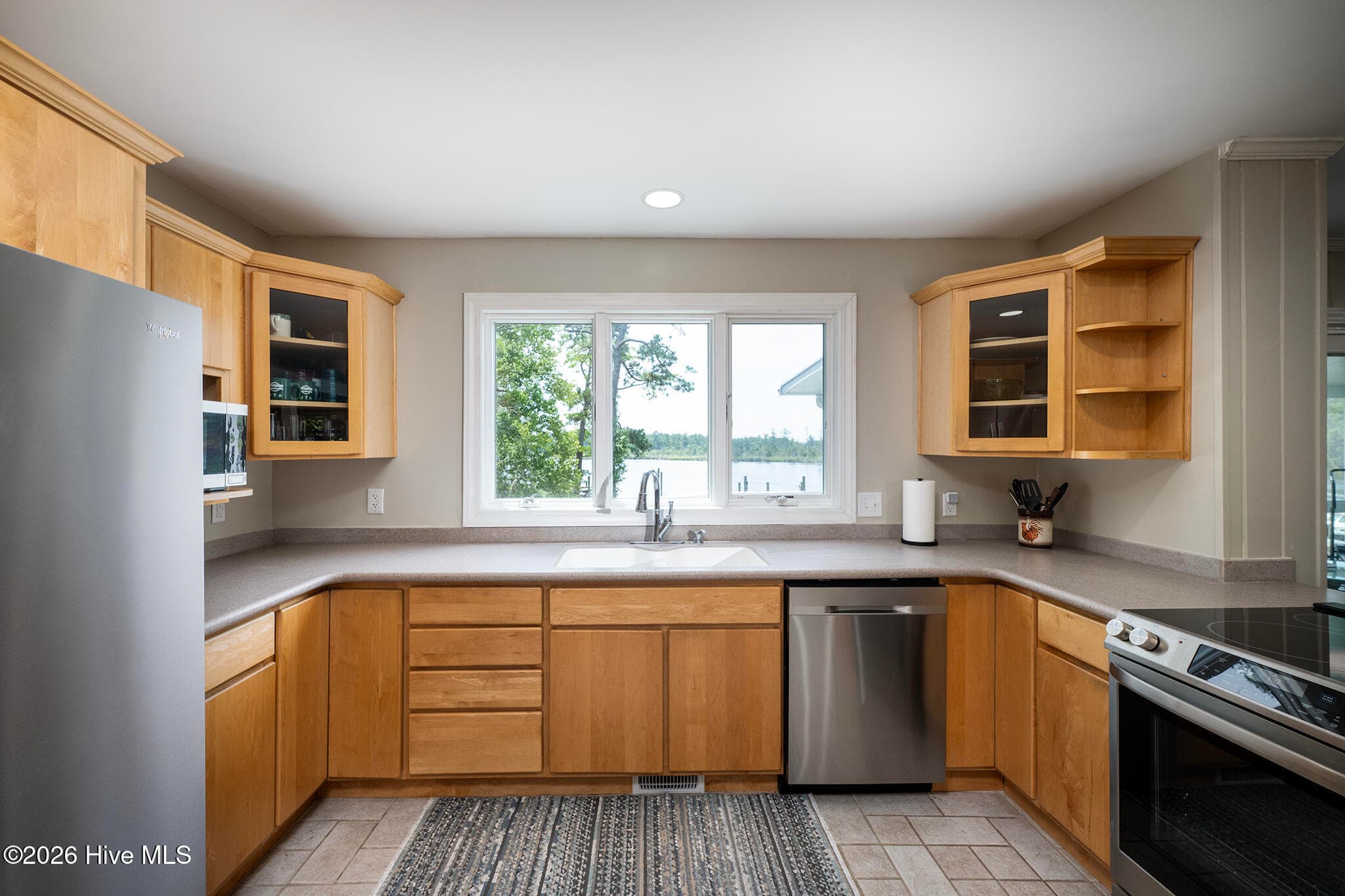 Kitchen with Water Views - 5616 Gondolier Drive, New Bern, NC 28560