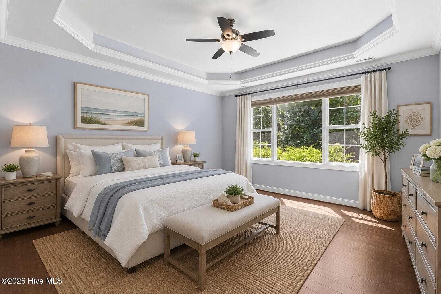 Staged Primary Bedroom - 5110 Stoney Point Drive, Leland, NC 28451