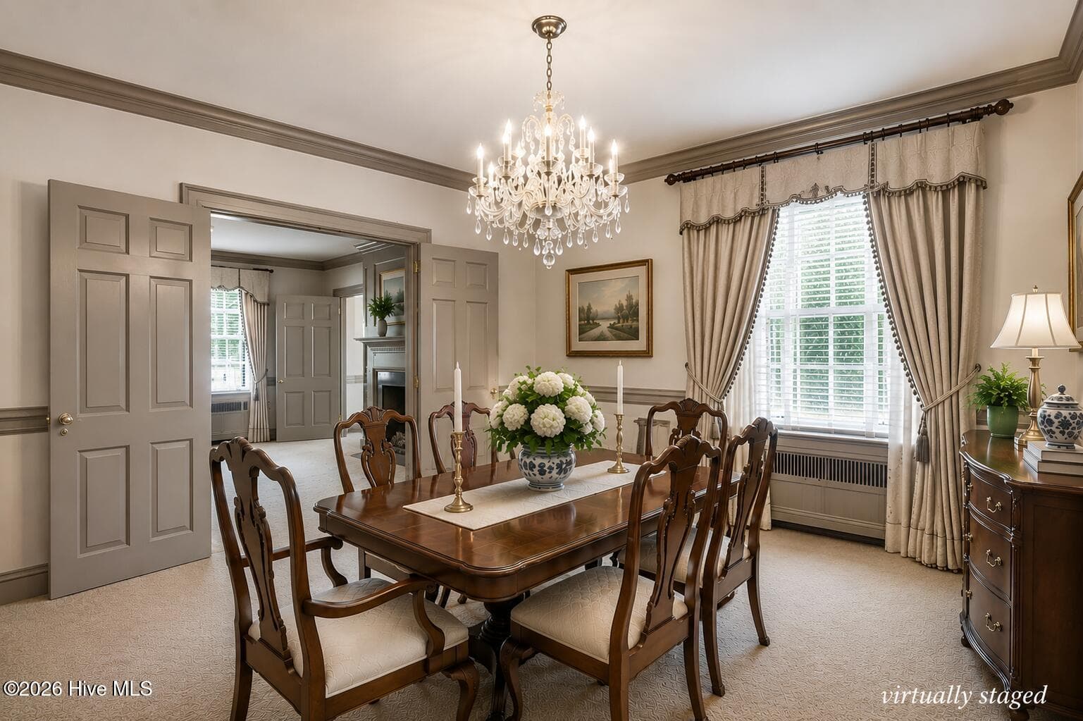 Virtually Staged - Dining Room - 3400 S Jefferson Street, Fountain, NC 27829