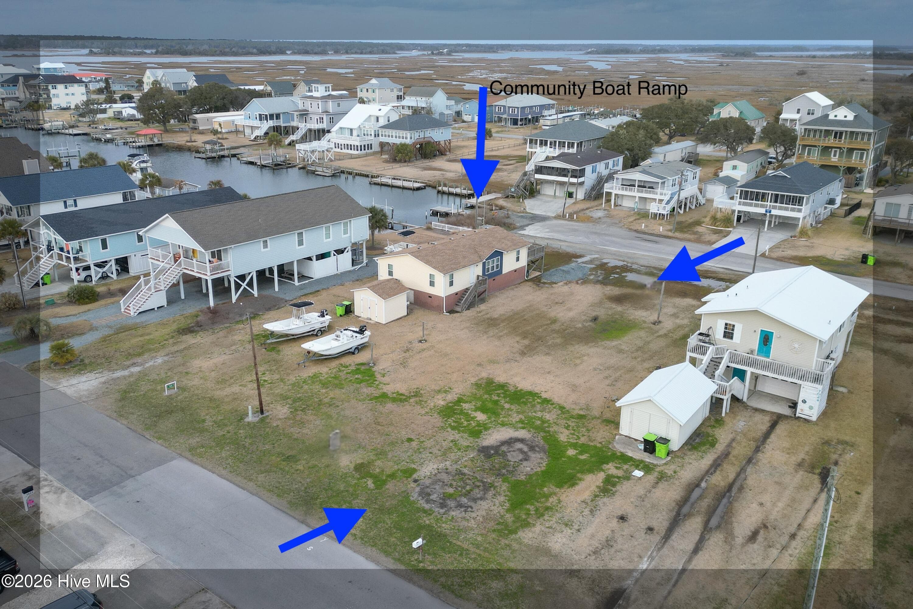 Steps to the neighborhood boat ramp - 7026 7th Street, Surf City, NC 28445