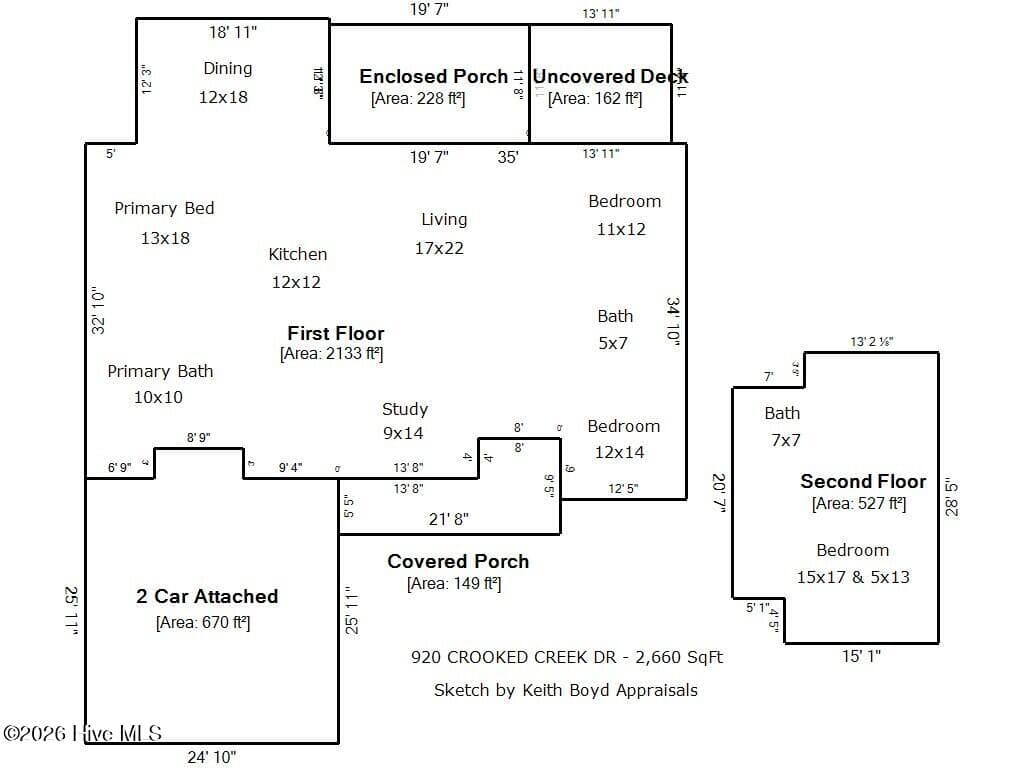 SKETCH - 920 Crooked Creek Drive, New Bern, NC 28560