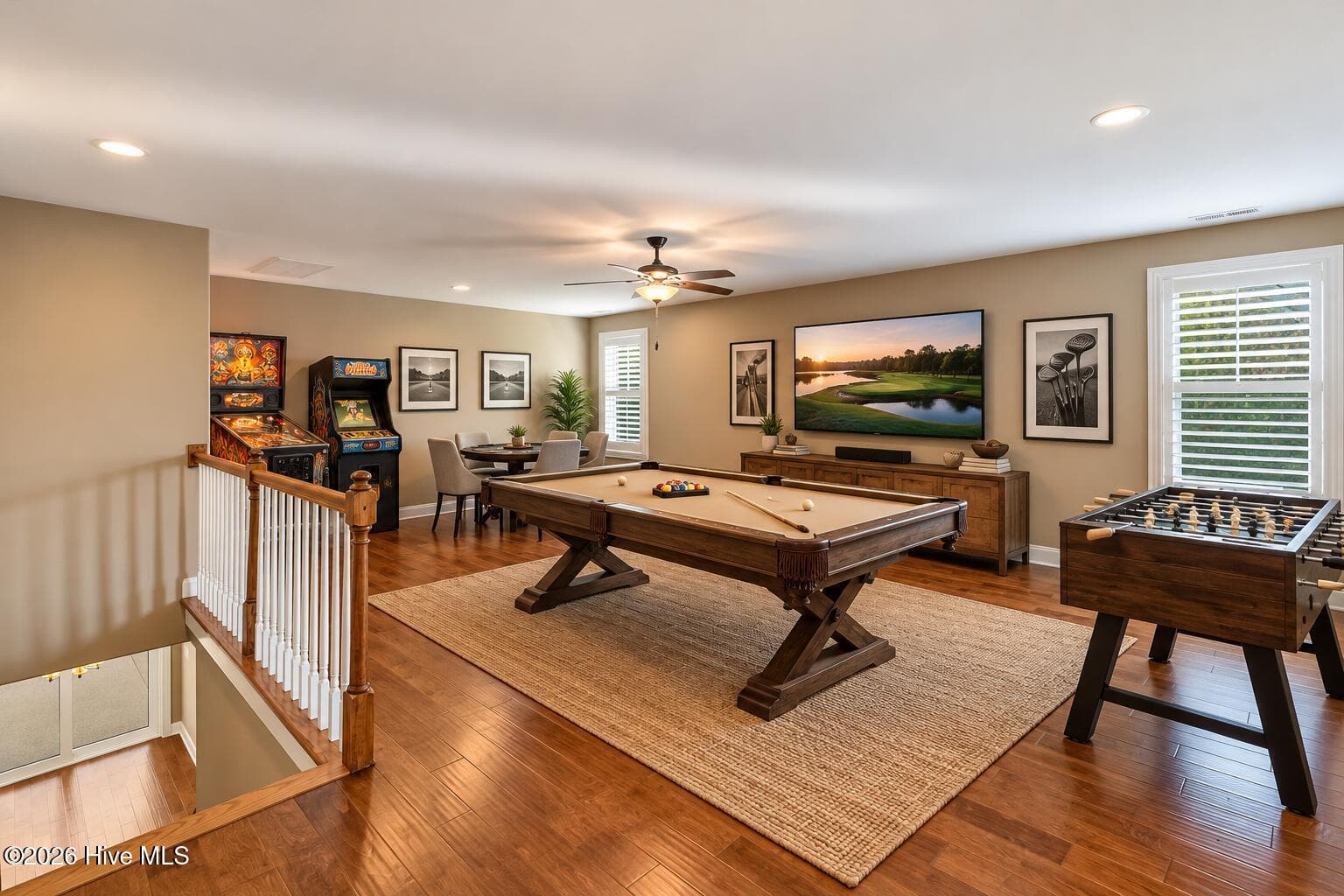 Virtually Staged Photo |OPTION 2 Upstairs Living Area: Game Room - 2153 Forest View Circle, Leland, NC 28451
