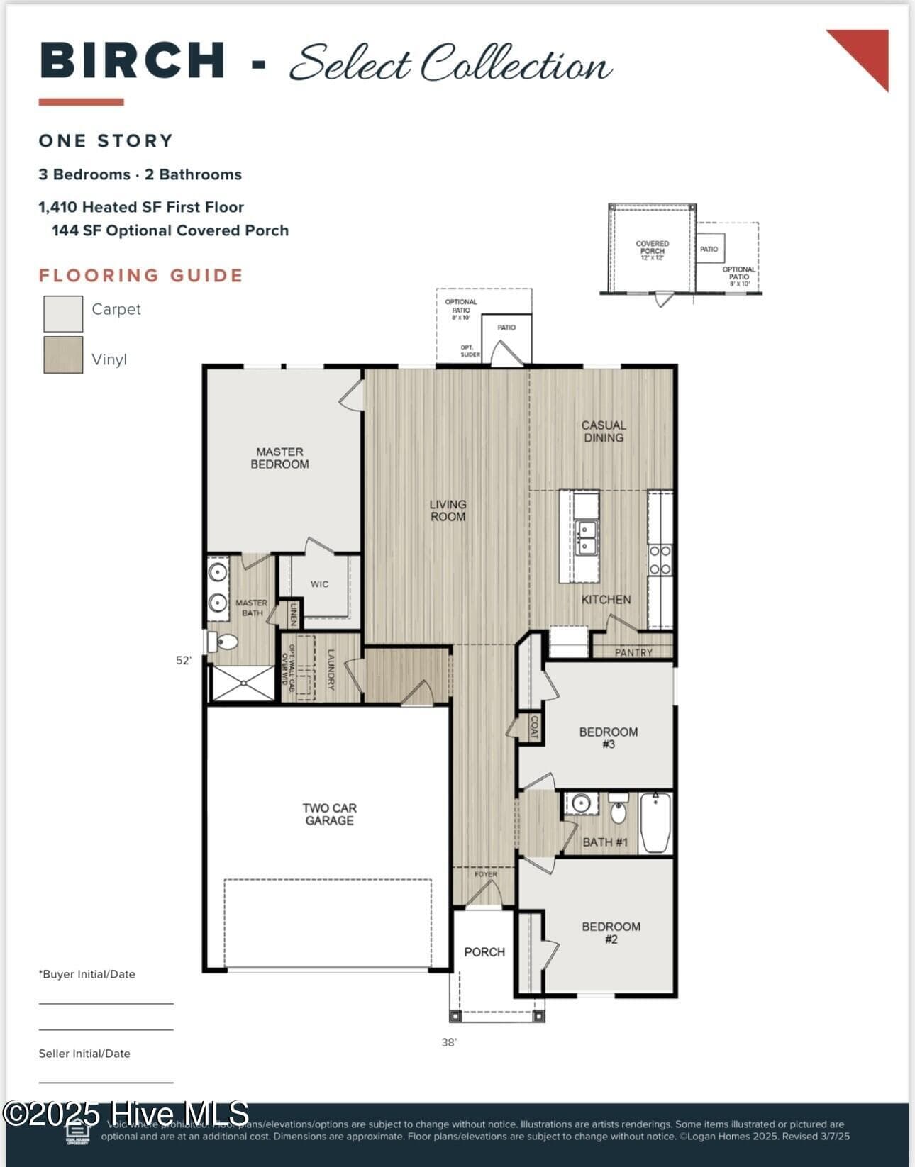 Home shown is a representation of the floor plan and may include optional features or upgrades. Elevations, materials, colors, finishes, square footage, and included features may vary from the actual home. Please consult a Sales Representative for complete details. - 414 Glendale Arbor Drive SW 105, Ocean Isle Beach, NC 28469