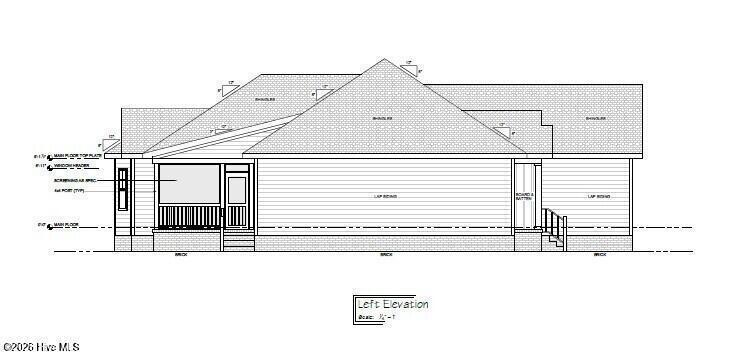 Left Elevation - 13 N High Point Road, Southport, NC 28461