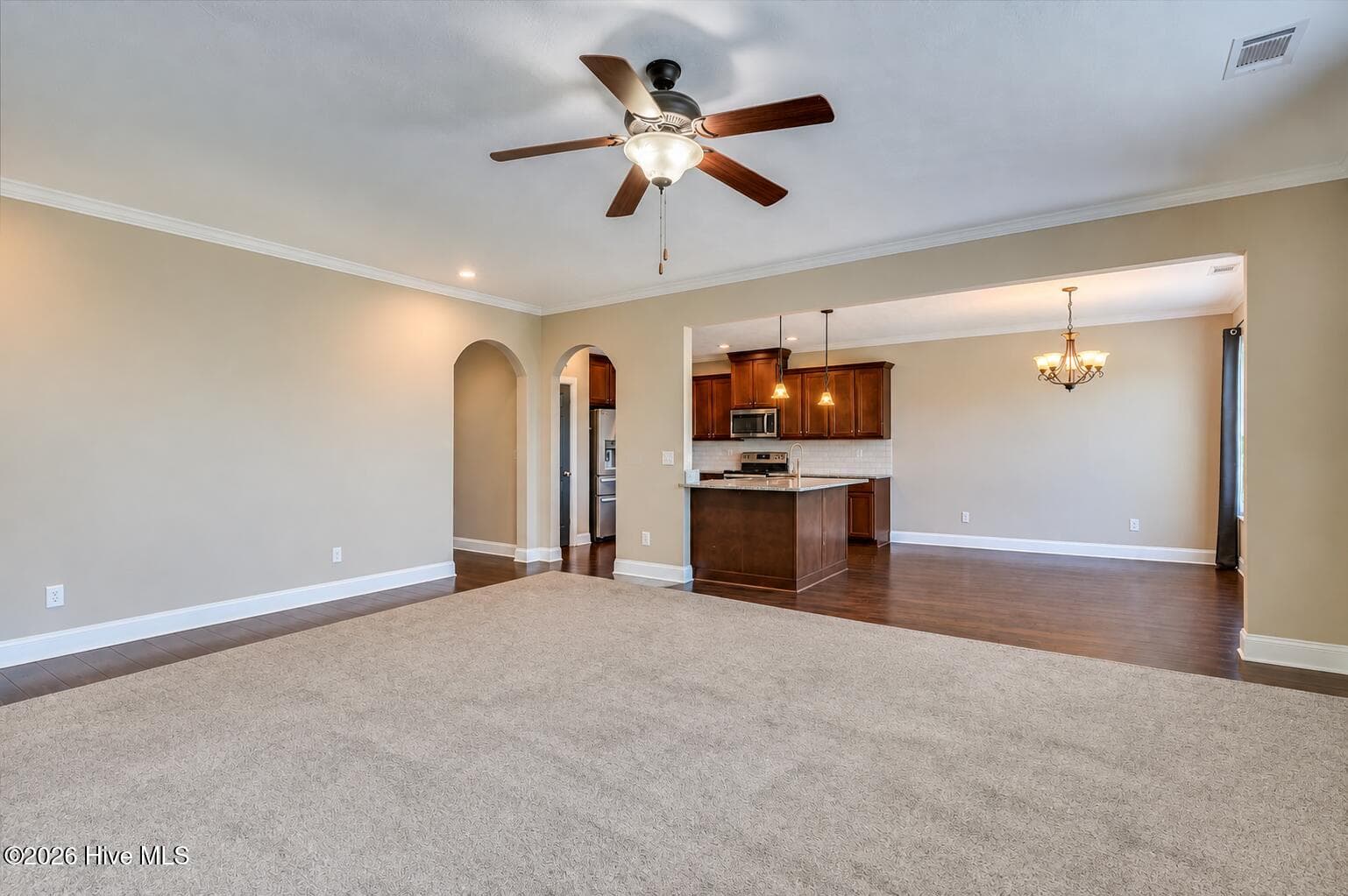 Living room cleared. AI generated photo. - 1730 Ethan Way, Hephzibah, GA 30815