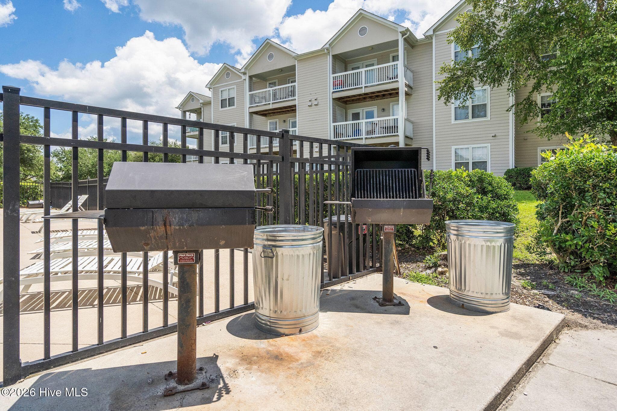 BBQ area by the pool - 709 Summertime Lane C, Wilmington, NC 28405