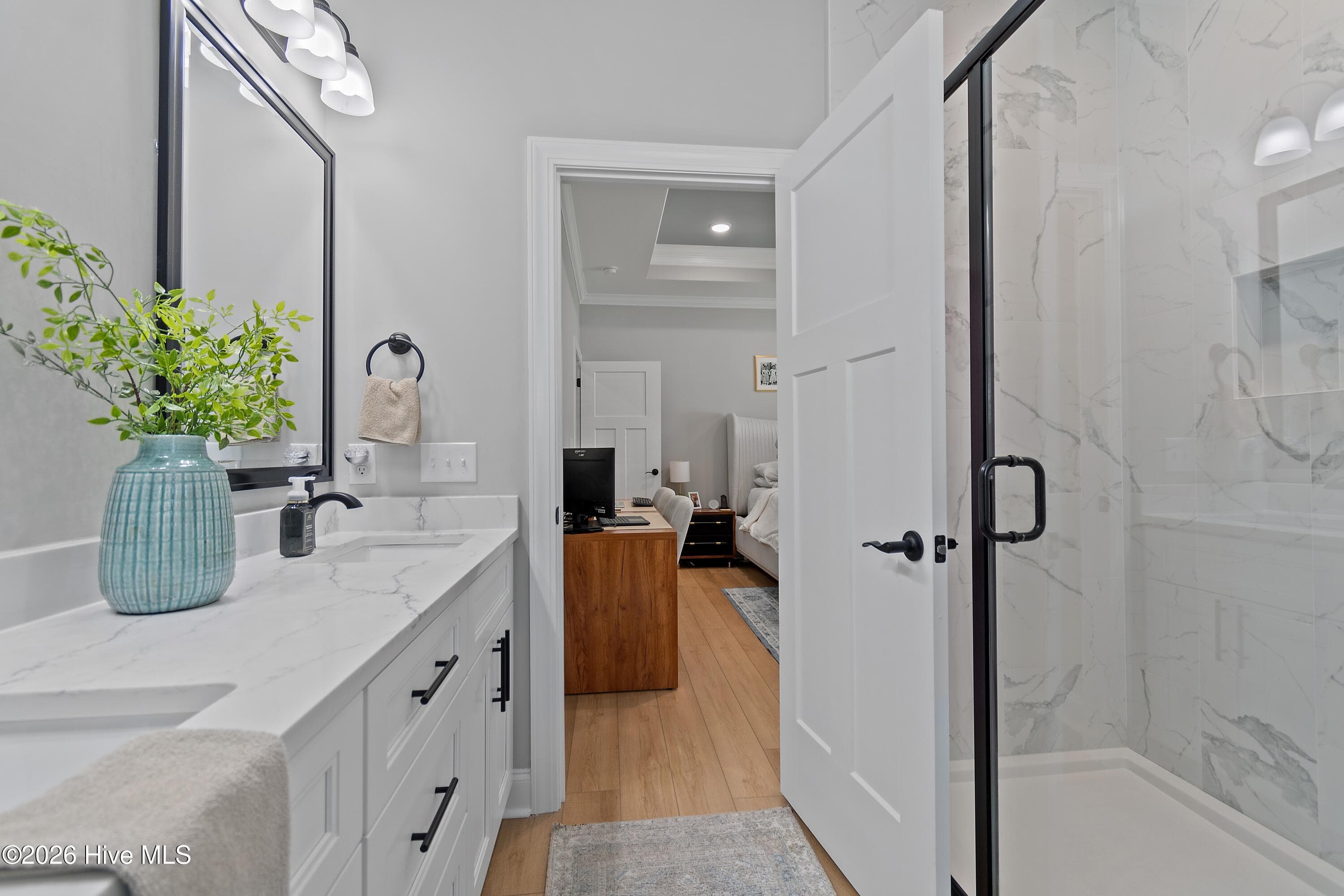 Primary bathroom. - 299 Boundaryline Drive NW, Calabash, NC 28467