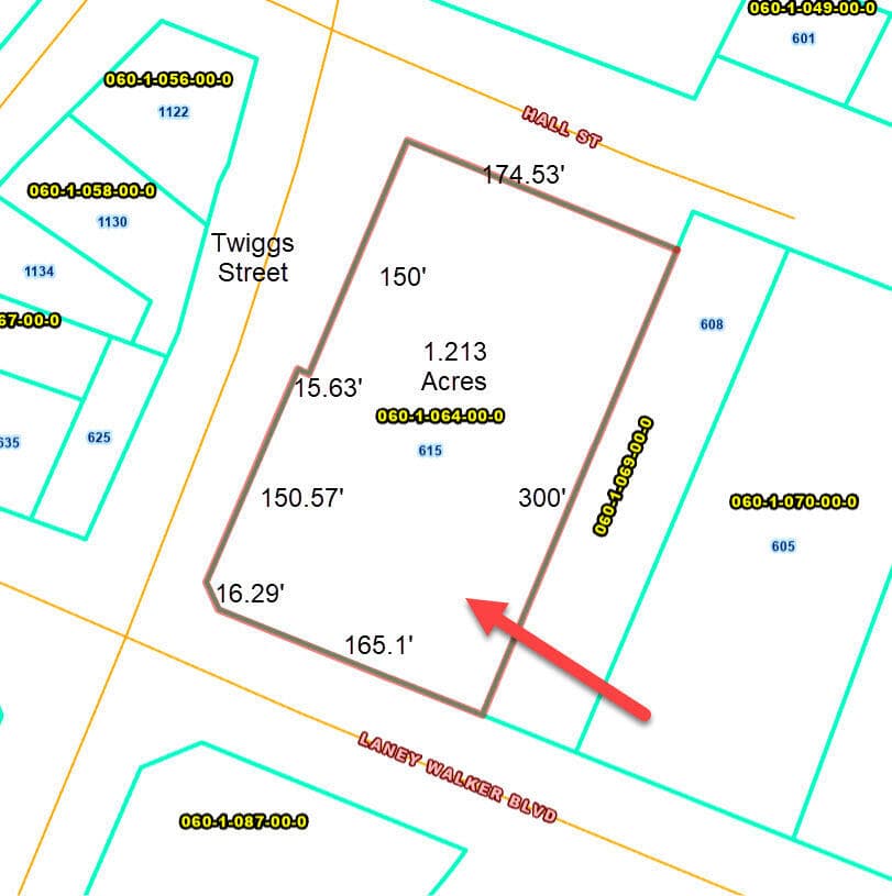 Unimproved Land at 615 Laney Walker Boulevard, Augusta, GA 30901, photo 3 of 5