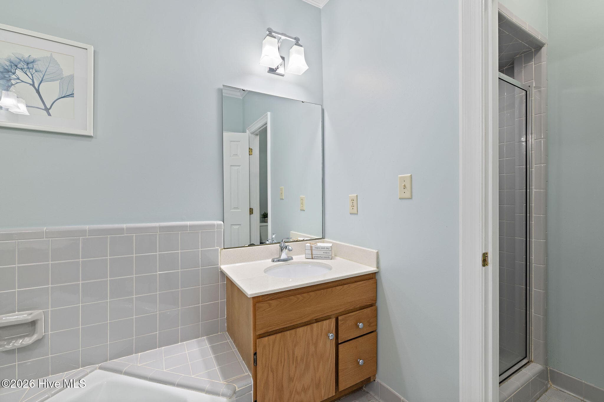 Walk in shower and separate water closet. - 8407 Wycombe Lane, Raleigh, NC 27615