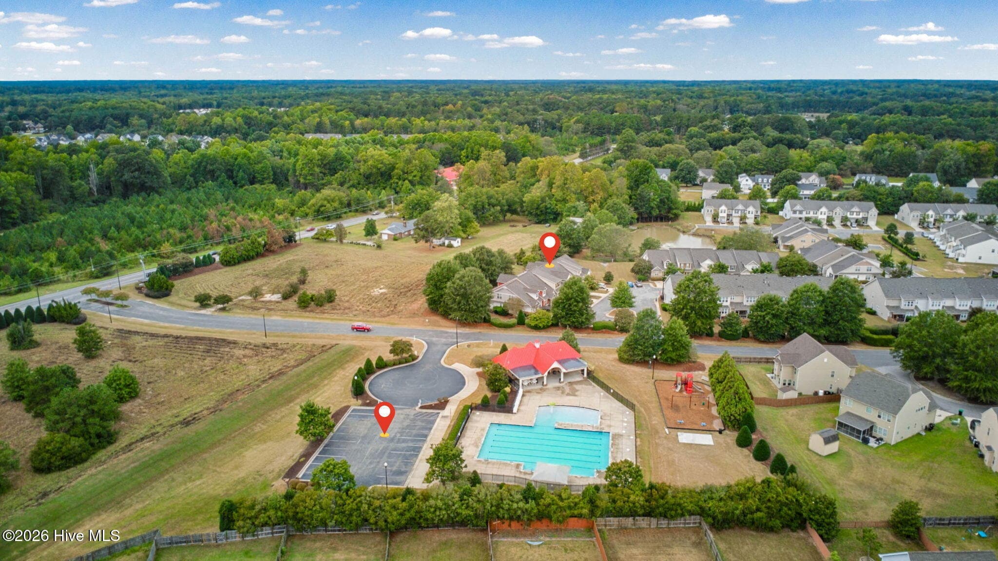 To Community Pool from Townhome - 45 Crosby Lane, Garner, NC 27529