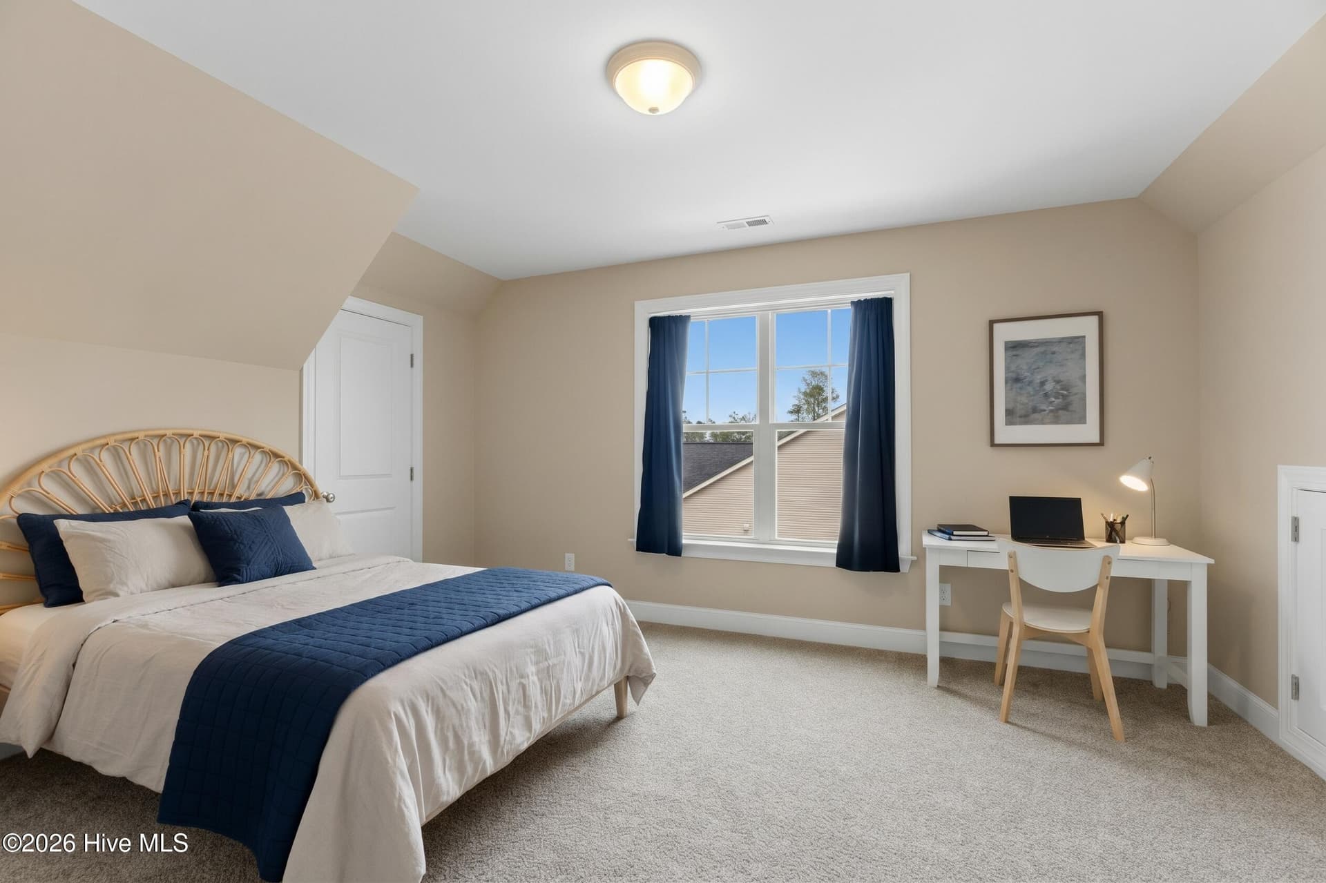 Guest bedroom left virtually staged - 539 Eden Drive SW, Supply, NC 28462