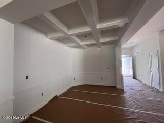 Formal dining with coffered ceilings - 318 Eastwood Drive, Wallace, NC 28466