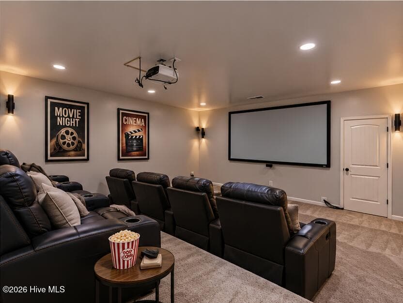 AI-STAGED IN HOME THEATRE/CINEMA BASEMENT - 552 Oconee Circle, Evans, GA 30809