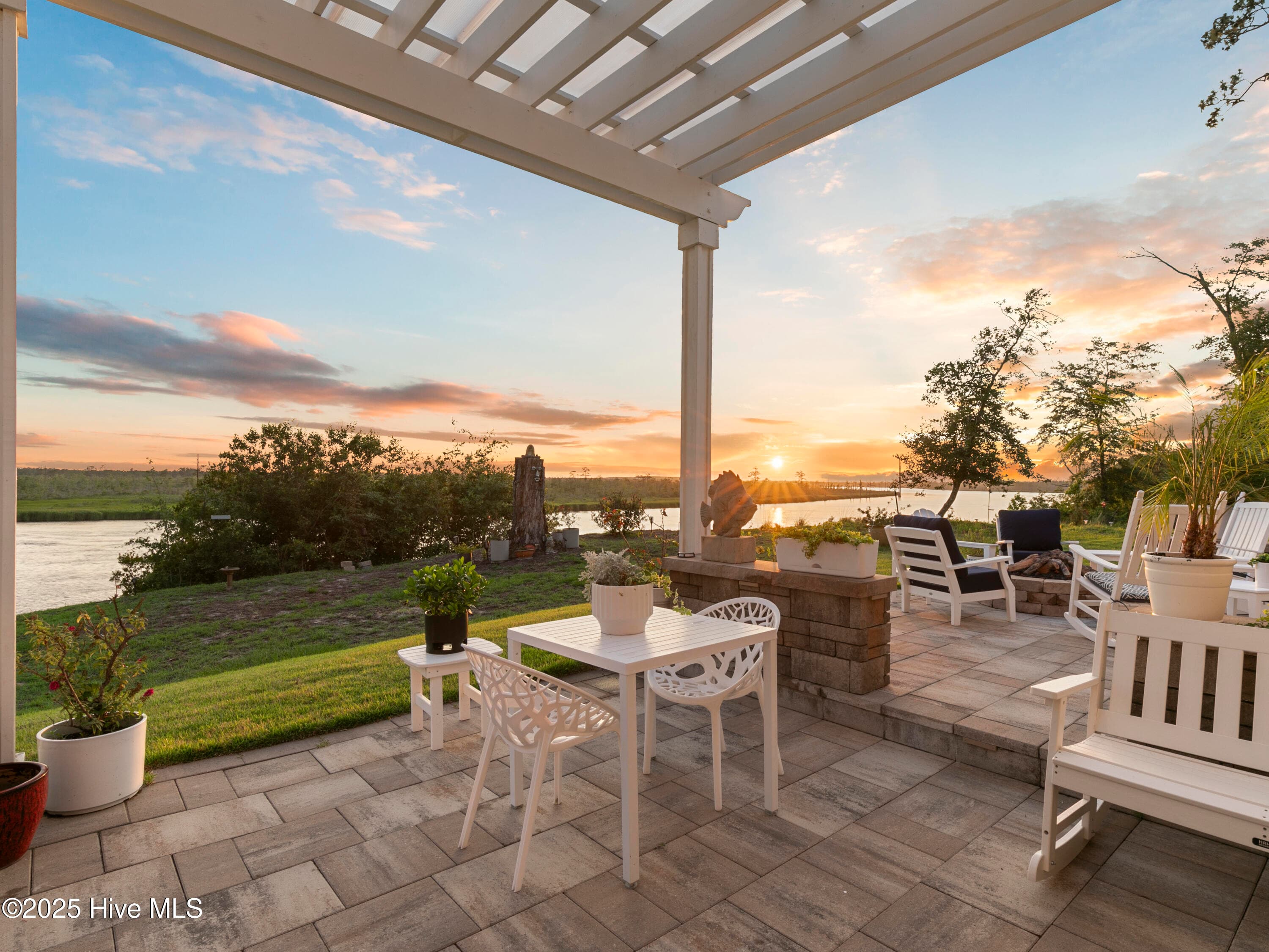 Stunning sunsets on back patio - 3623 White Cliffs Drive, Castle Hayne, NC 28429