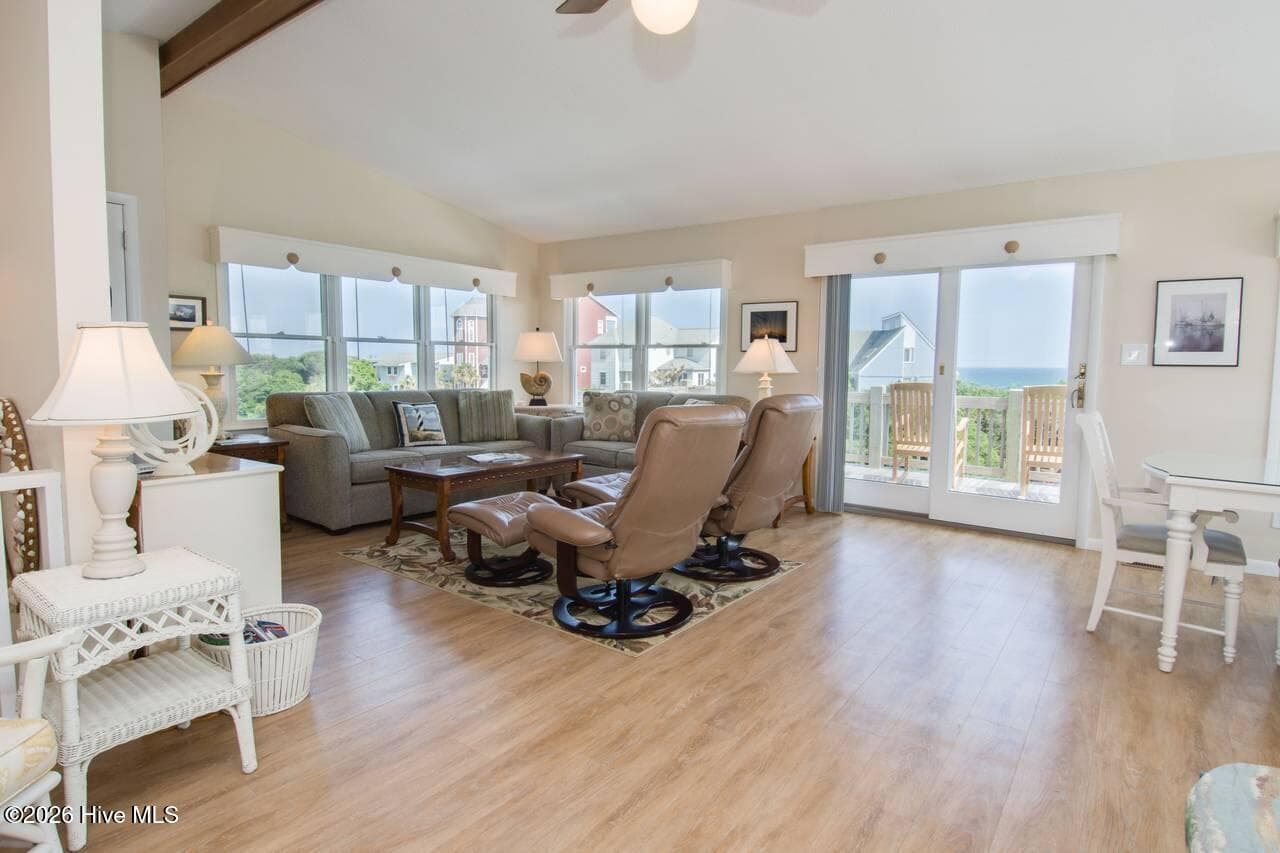 Living/Dining Area - 6820 Ocean Drive, Emerald Isle, NC 28594