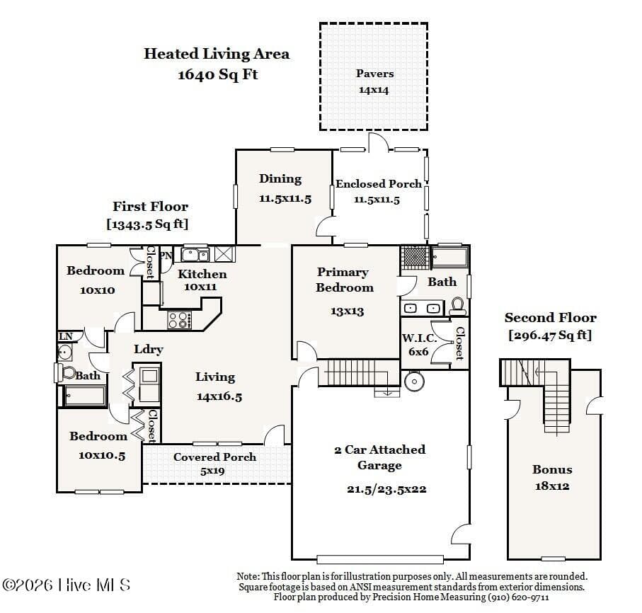 FLOOR PLAN - 2900 E Lakeview Drive SW, Supply, NC 28462