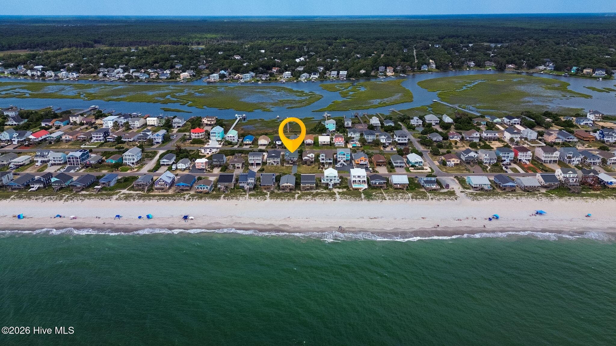 Aerial overview, 2nd row - 2330 W Beach Drive, Oak Island, NC 28465