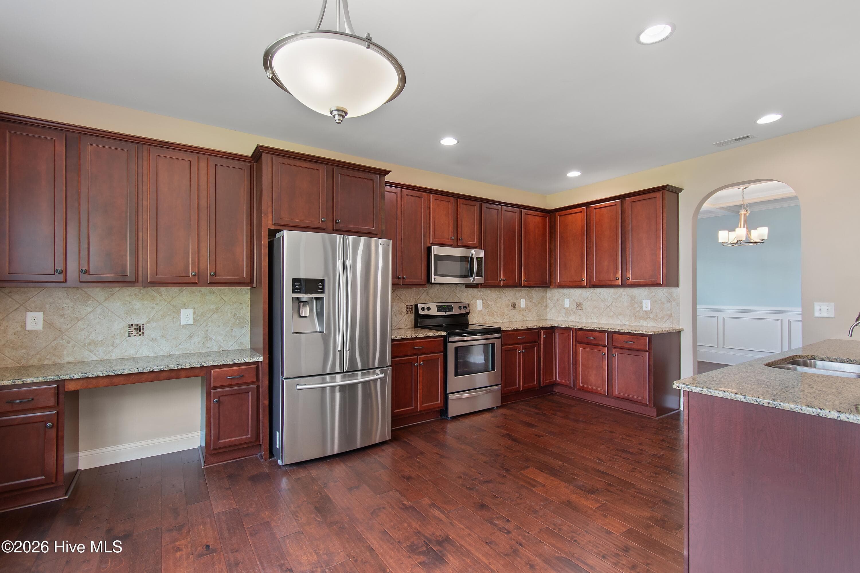 Built-in desk for family office, kids homework area or family control center. - 1674 Back Bay Drive SW, Shallotte, NC 28470