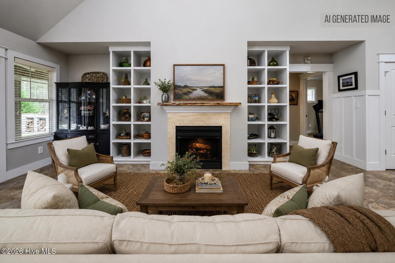 Reimagined Living Room - 308 Wild Swan Lane, Minnesott Beach, NC 28510