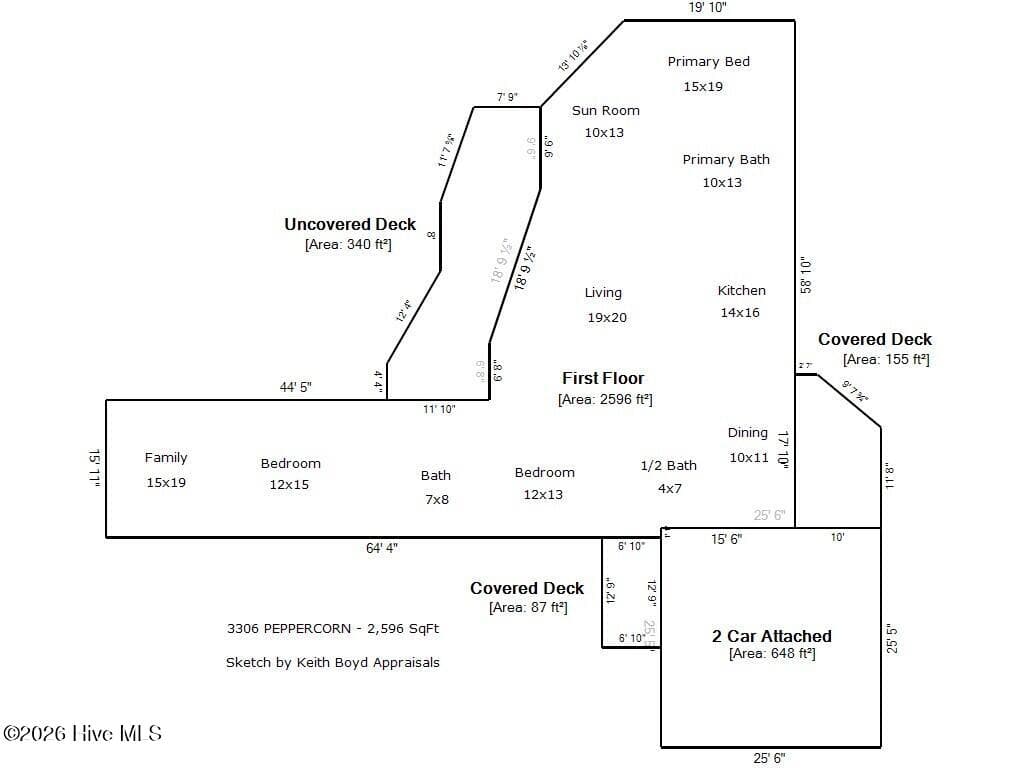 SKETCH - 3306 Peppercorn Road, New Bern, NC 28562