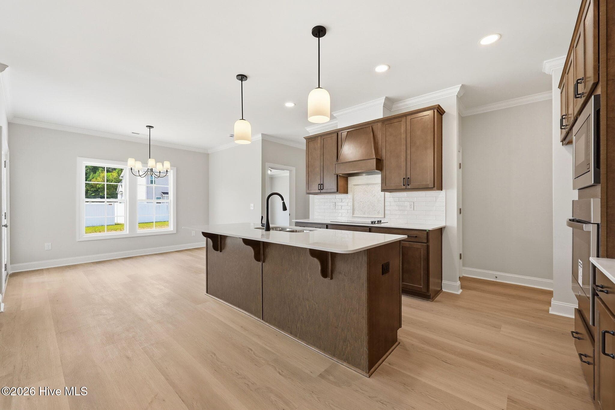 Upgraded kitchen with wall ovens , vent hood , organization and tile work - 1005 Finn Court, Greenville, NC 27834