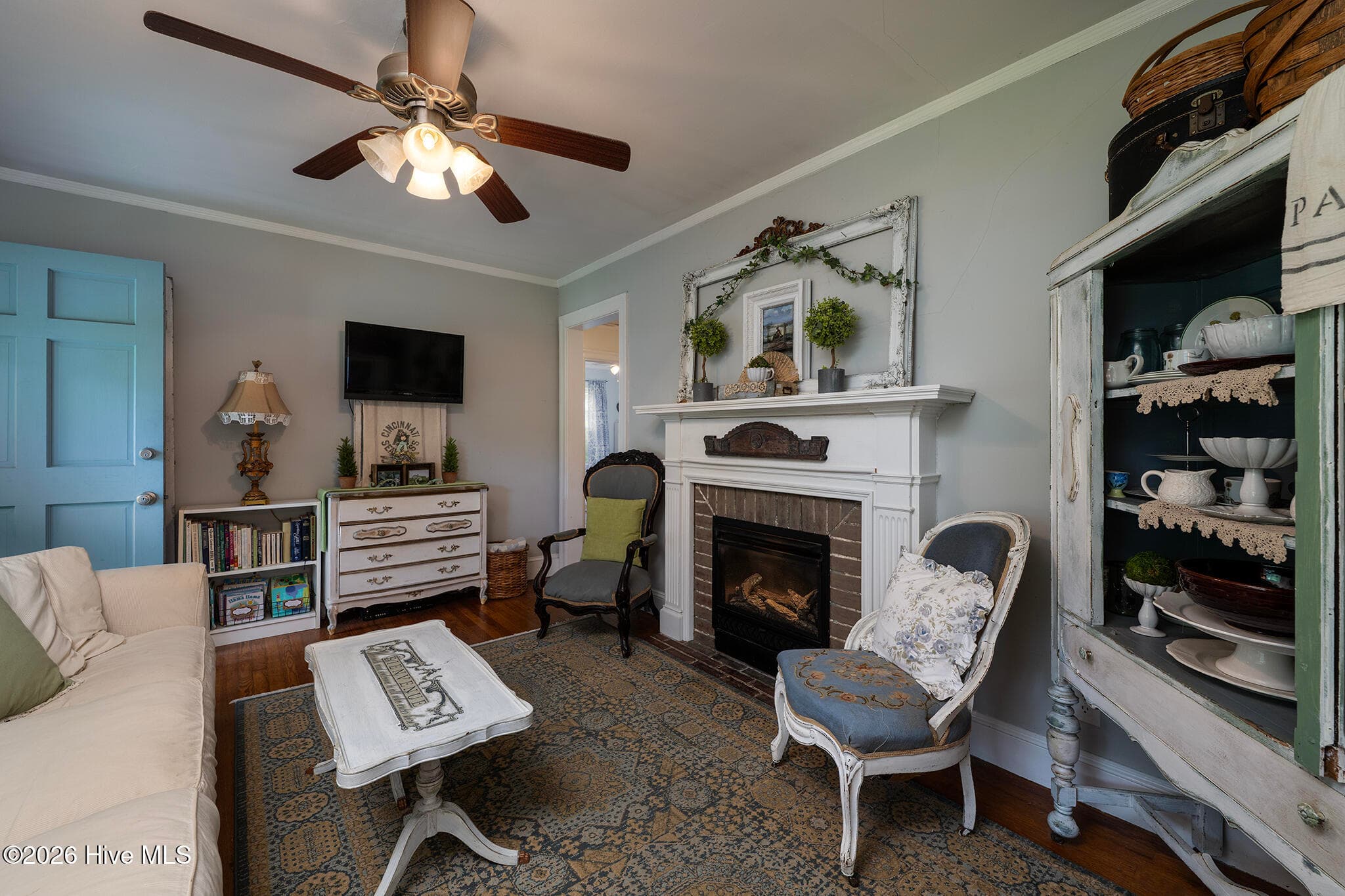 Living Room with Fireplace - 1902 Wilson Street, New Bern, NC 28560