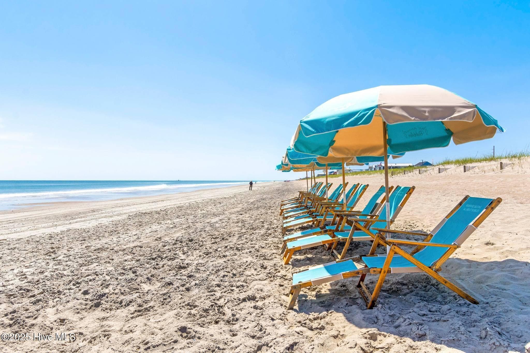 Beach Umbrella Covered Chase Lounges - 1829 Salter Path Road, Indian Beach, NC 28512