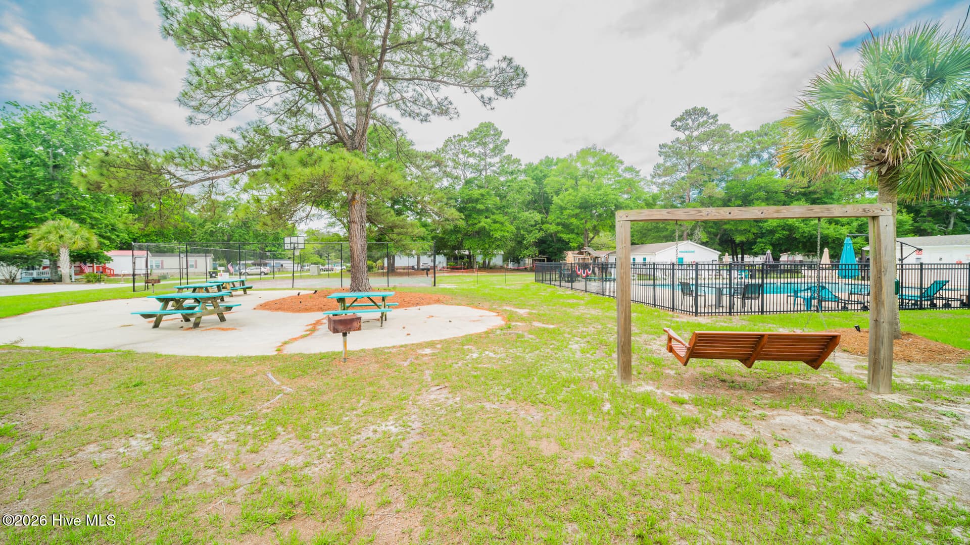 Neighborhood picnic/barbque area or enjoy the quiet from the swing - 9115 E Calabash Drive SW, Calabash, NC 28467