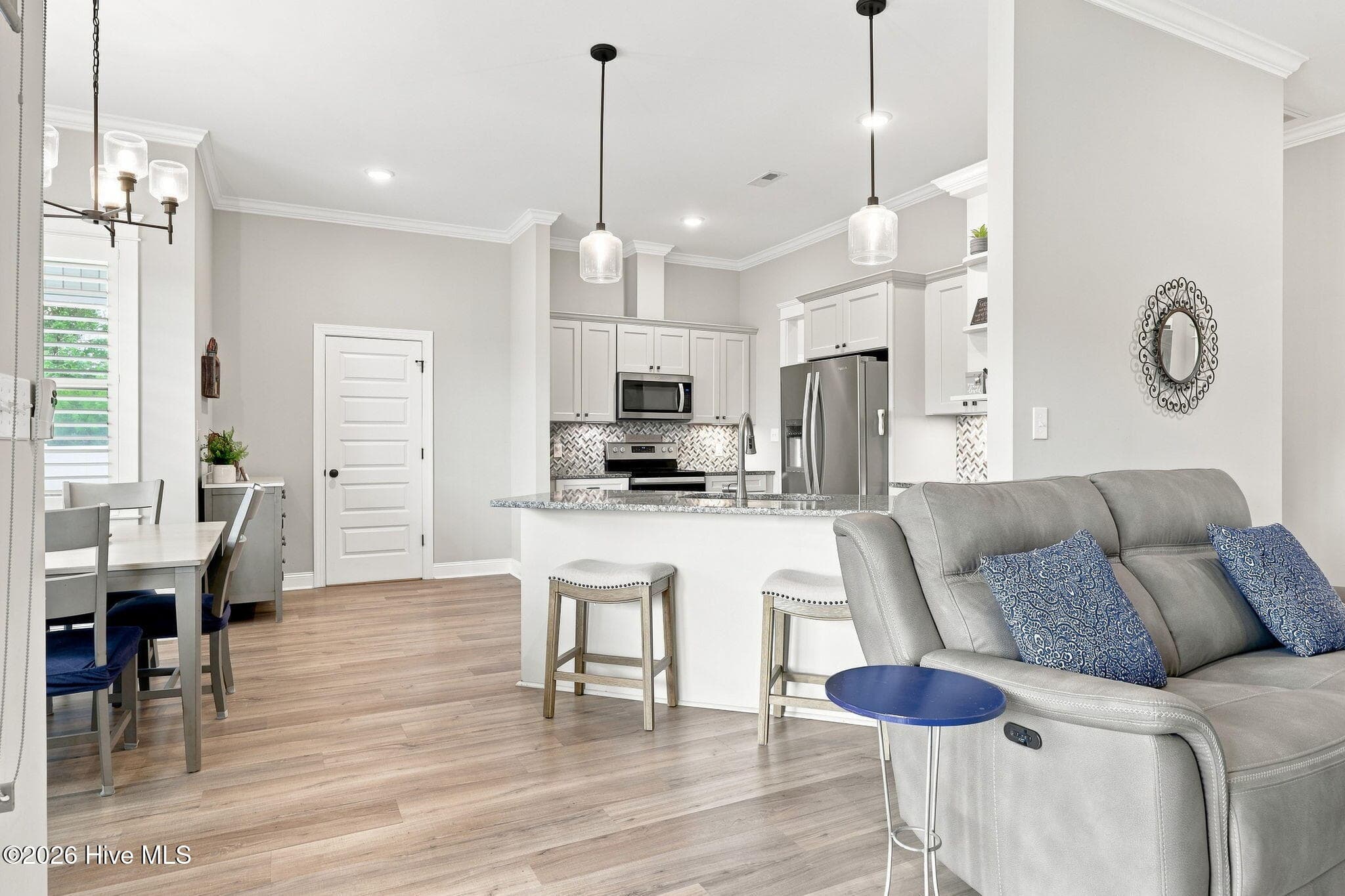 Open concept living and dining - 2212 Marinwood Court, Greenville, NC 27834