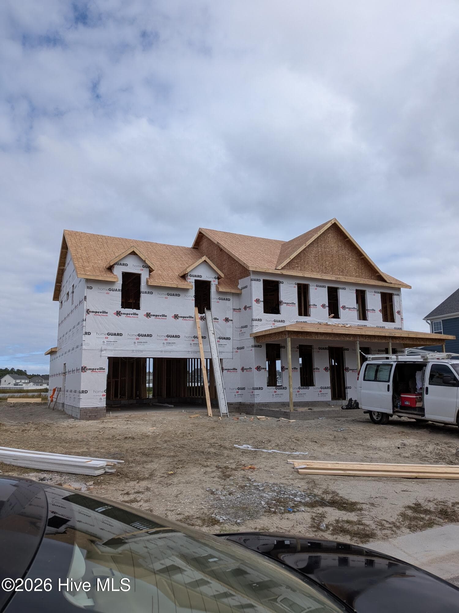 Home under construction: this photo shows progress as of 10-19-26 - 122 Arbormoor Lane, Moyock, NC 27958