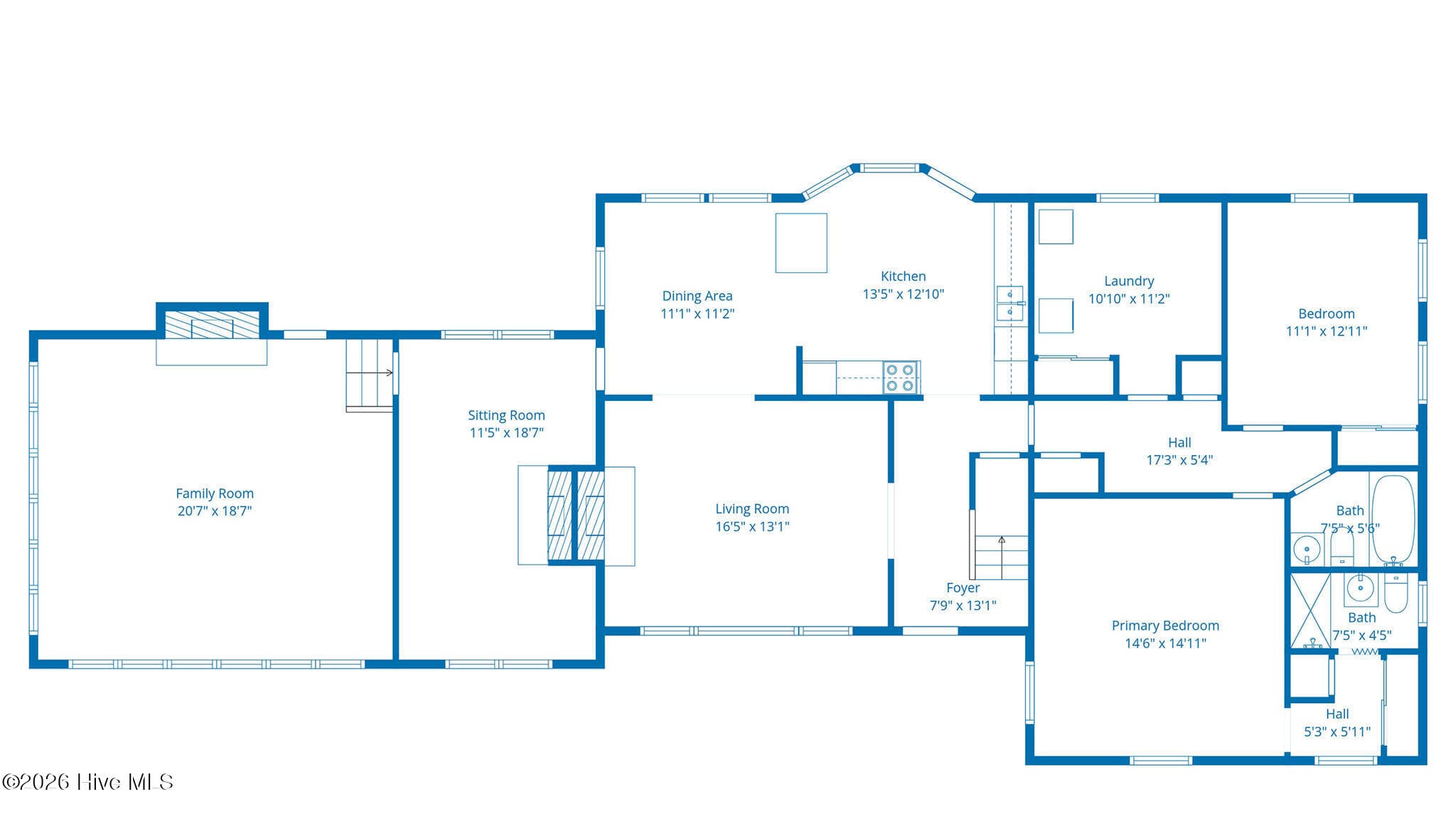 first floor dimensions - 1902 Sherwood Drive, Greenville, NC 27858