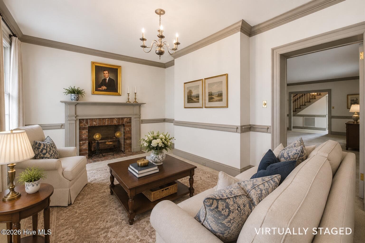Virtually Staged - Family Room - 3400 S Jefferson Street, Fountain, NC 27829