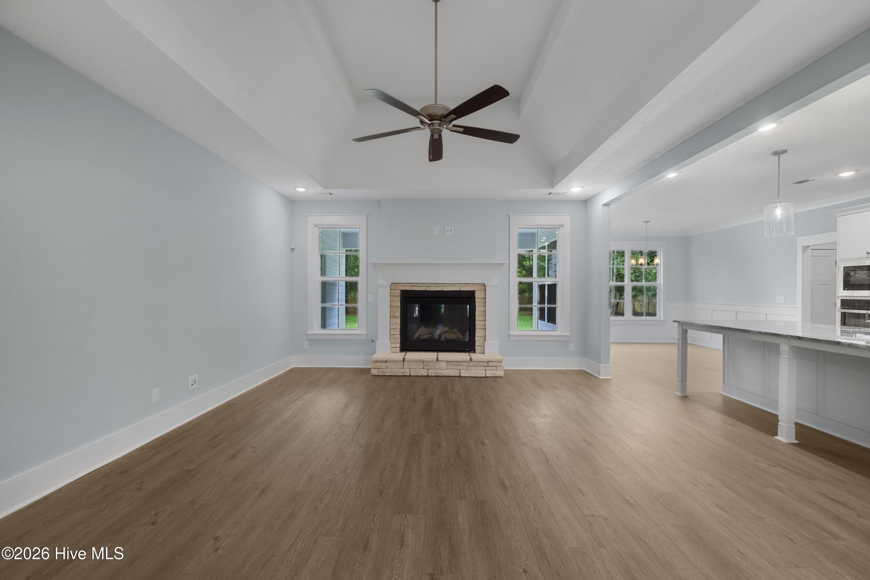 Great room with vented gas fireplace - 1777 Bellingham Drive, Beech Island, SC 29842