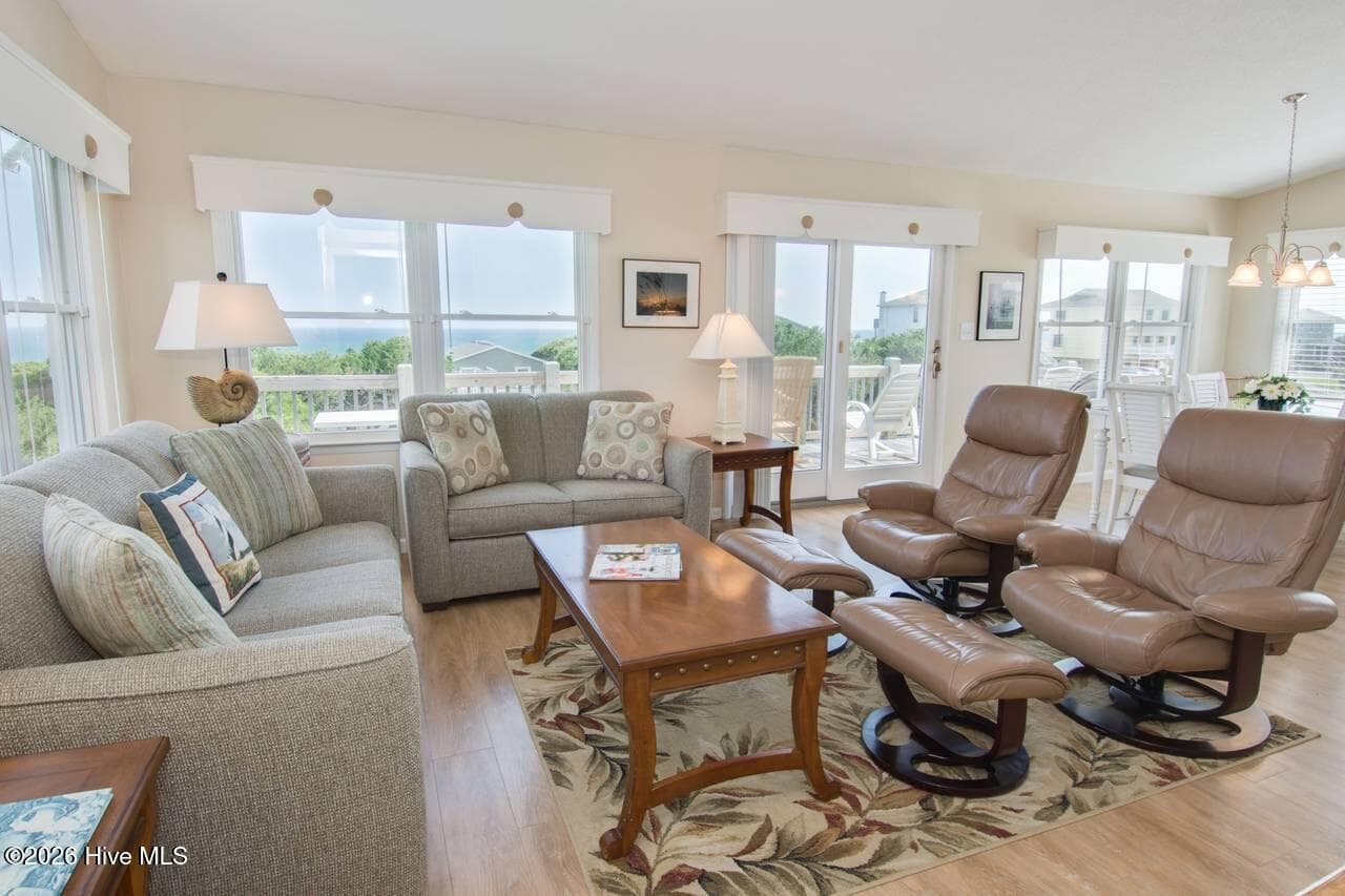 Living/Dining Area - 6820 Ocean Drive, Emerald Isle, NC 28594